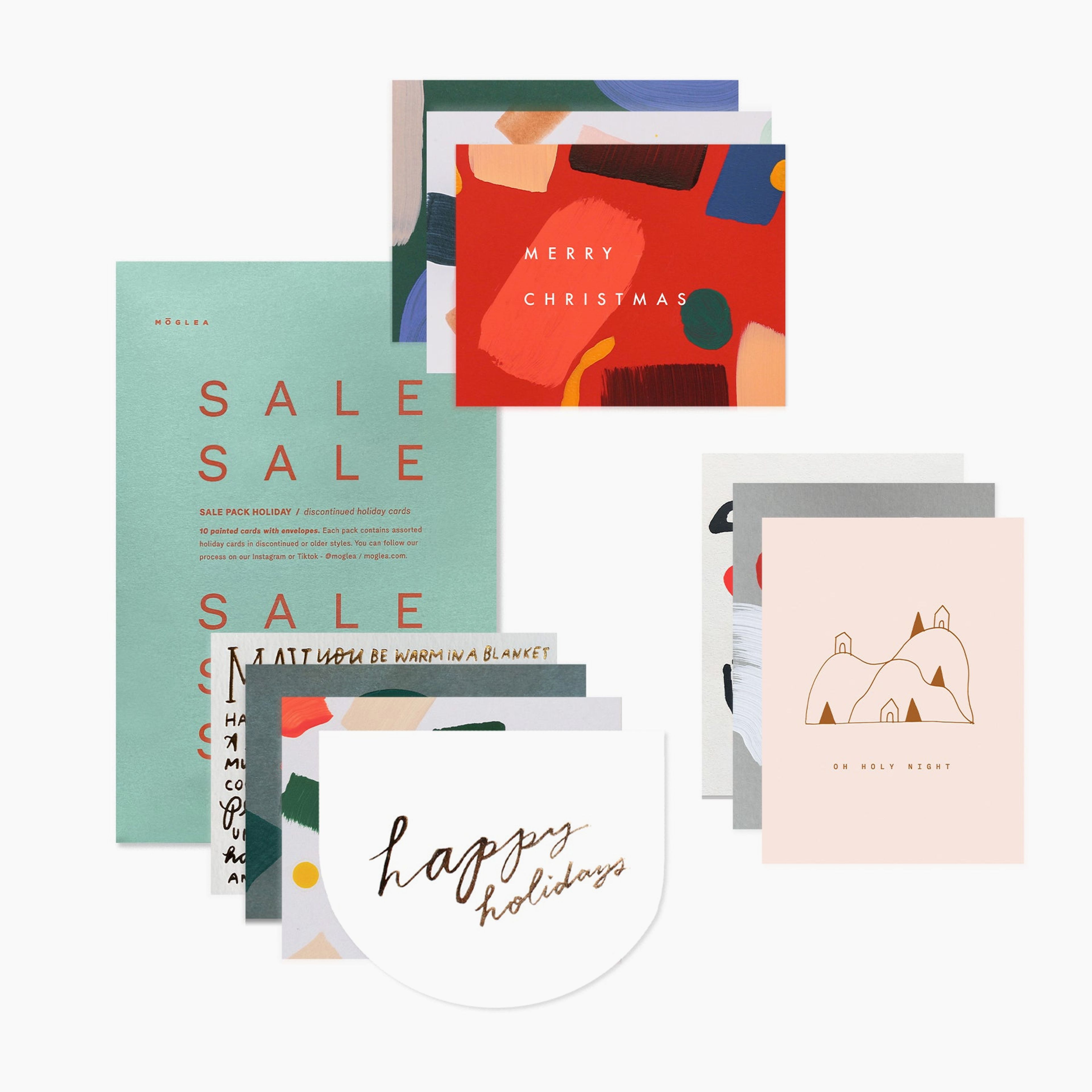 Sale Pack of 10 Discontinued Holiday Cards