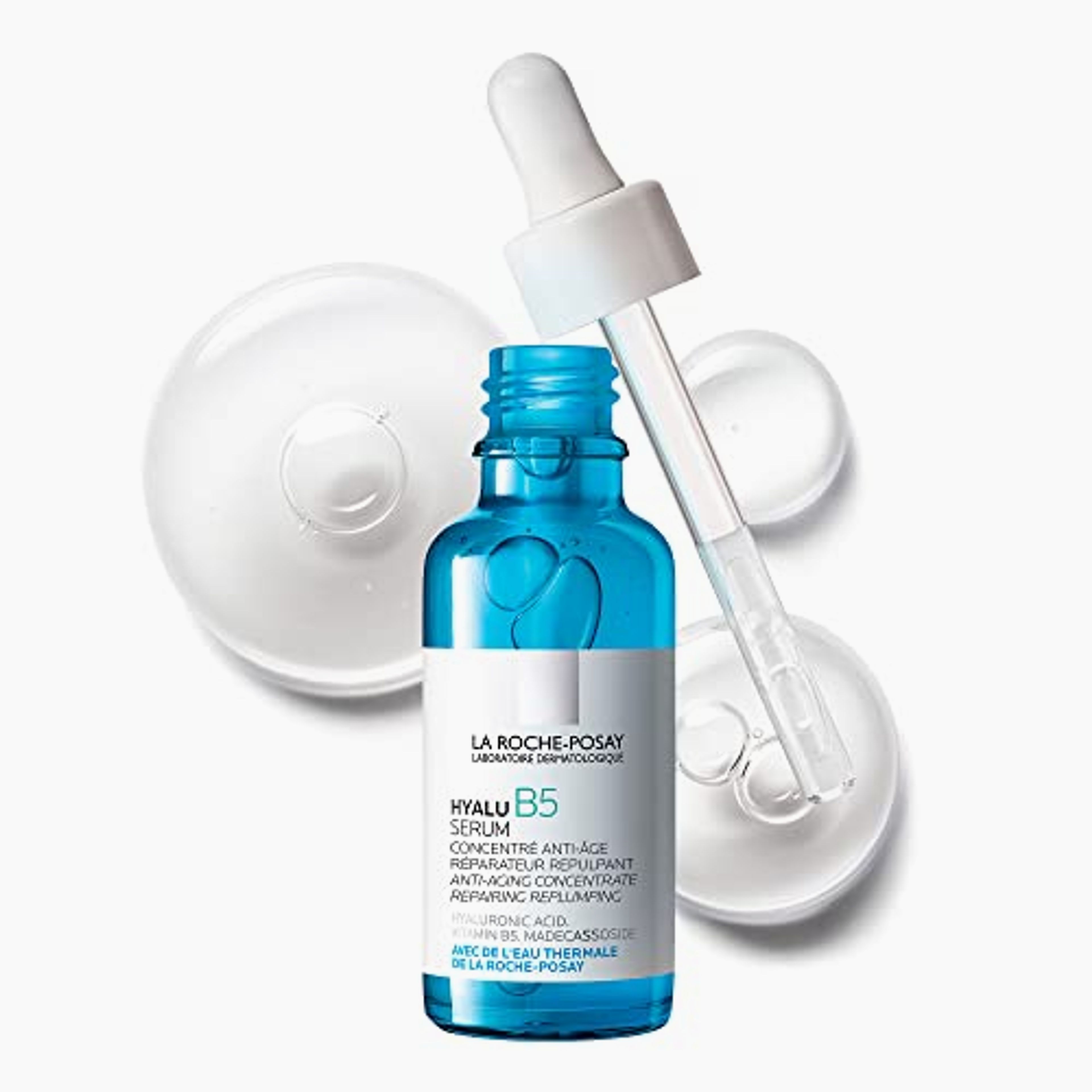 La Roche-Posay Hyalu B5 Pure Hyaluronic Acid Serum for Face, with Vitamin B5, Anti-Aging Serum for Fine Lines and Wrinkles, Hydrating Serum to Plump and Repair Dry Skin, Safe on Sensitive Skin