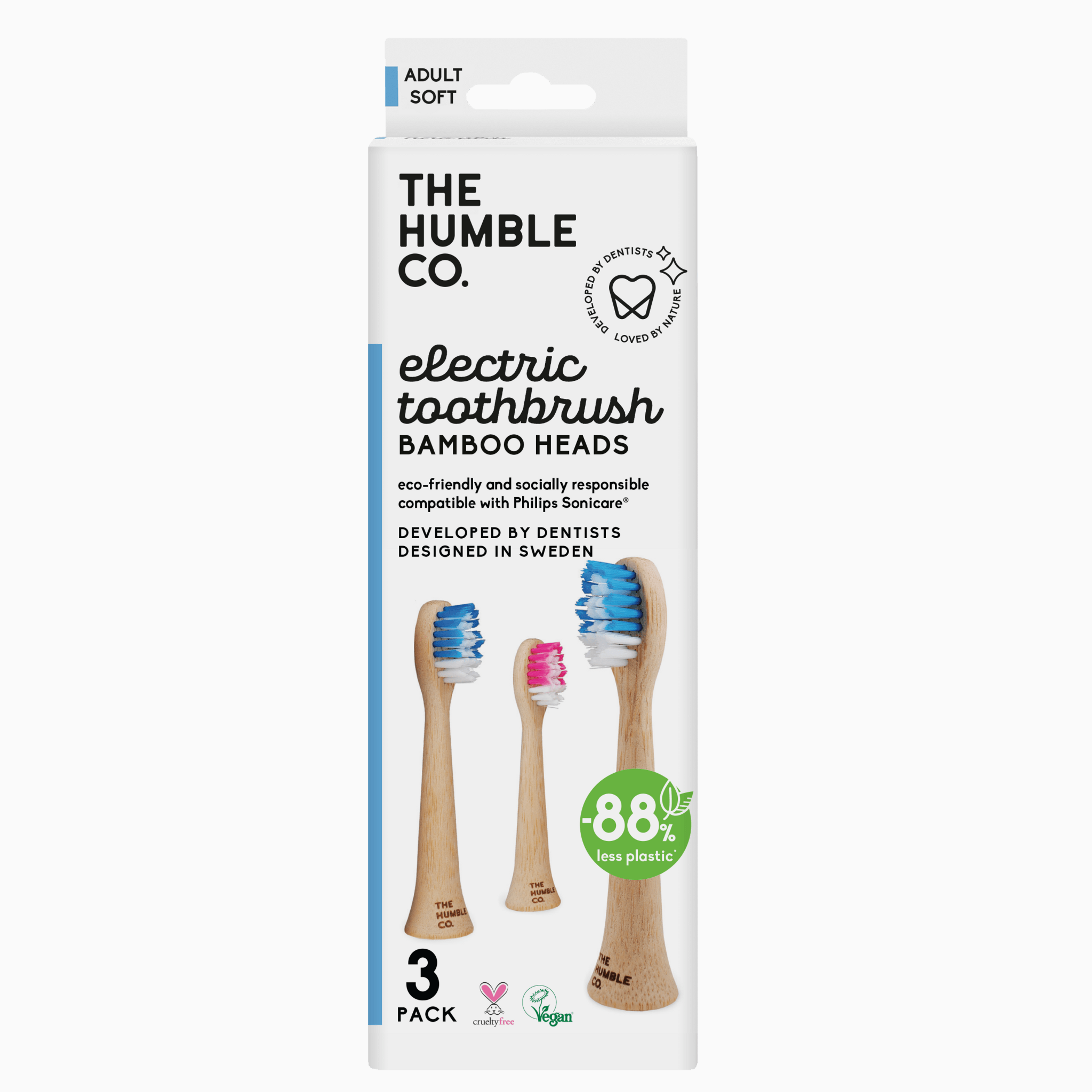 Electric Bamboo Replaceable Head - 3 pack