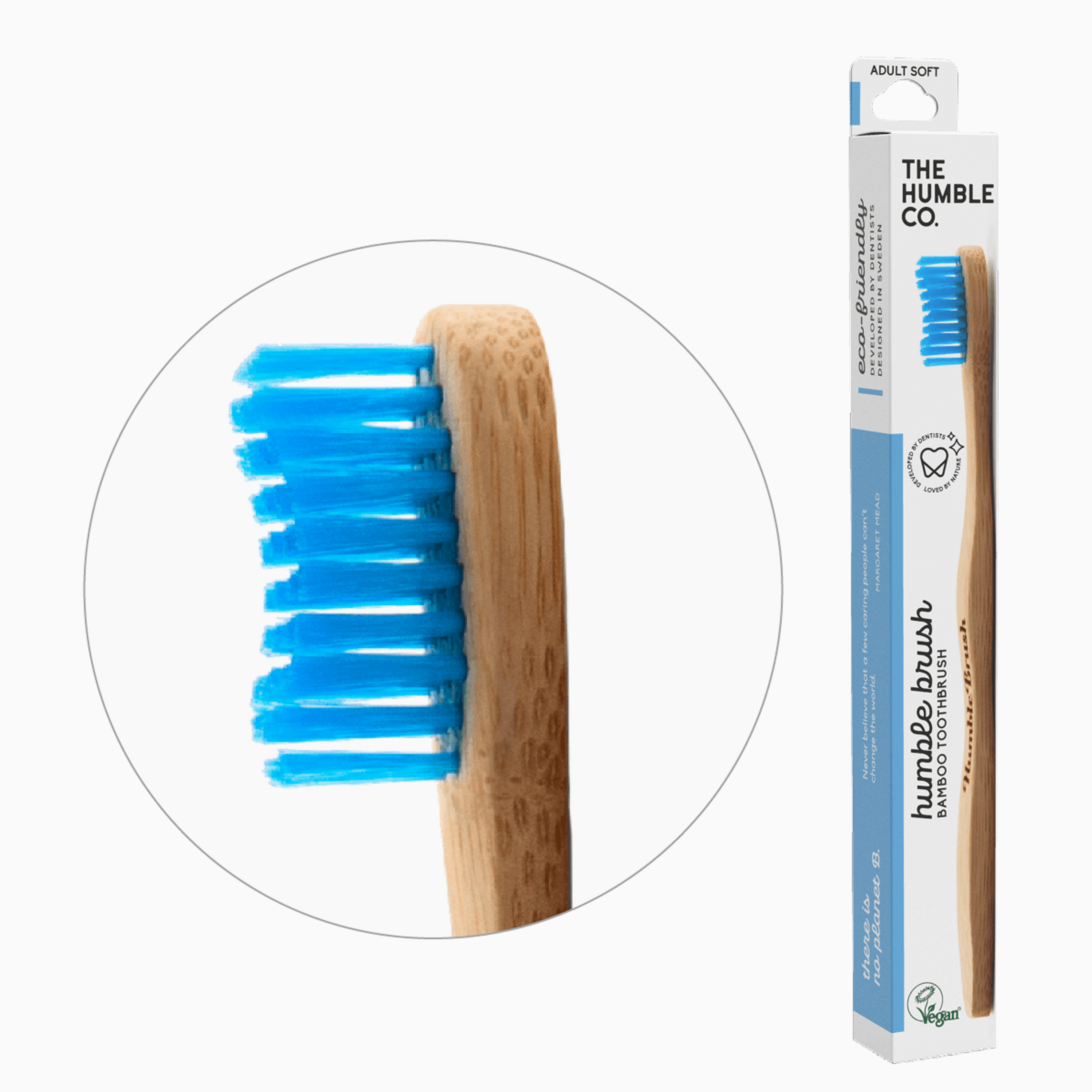 Humble Brush Adult - blue, soft bristles