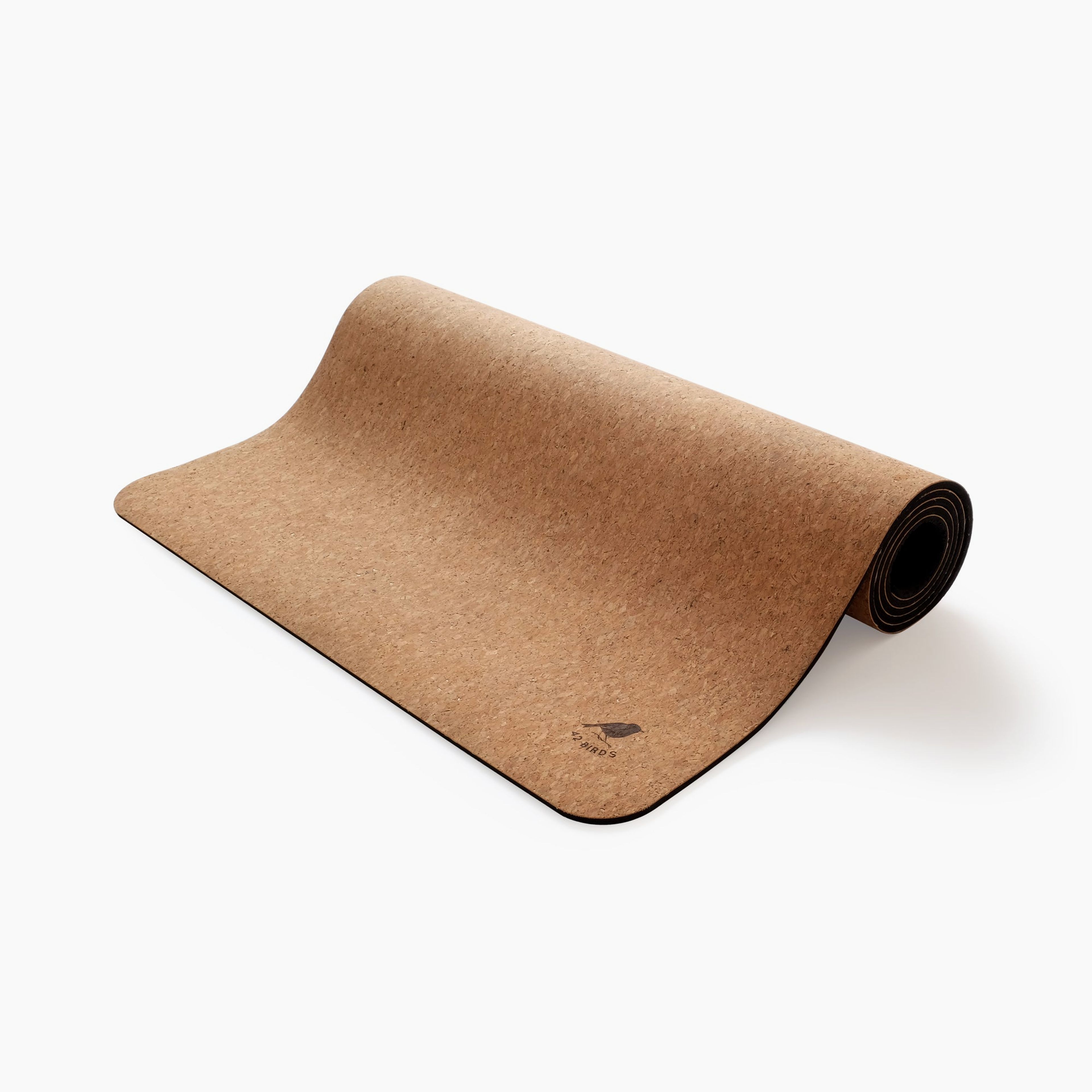 Cork Industrial Yoga Mat and Two-Block Bundle