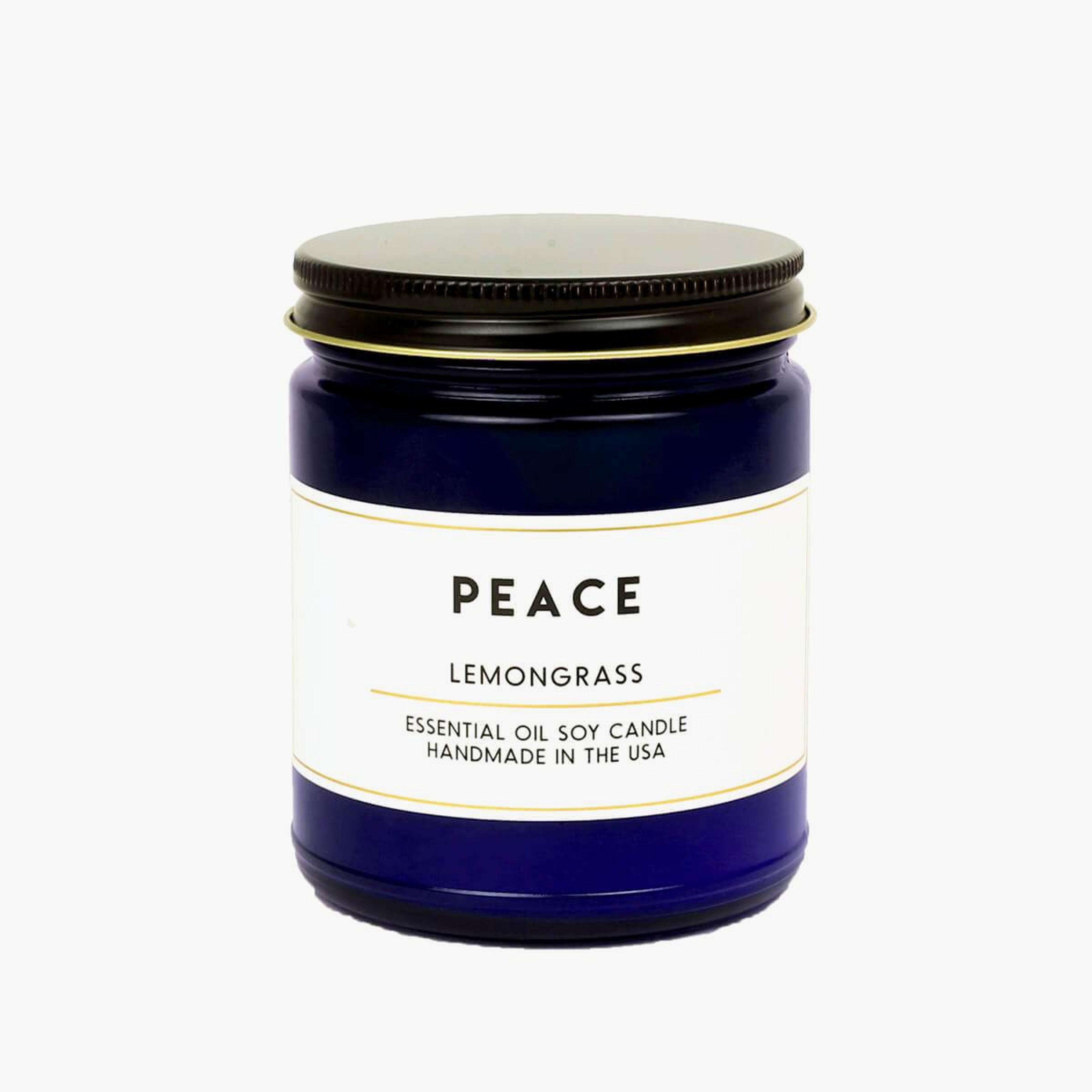 Peace Lemongrass Essential Oil Aromatherapy Candle