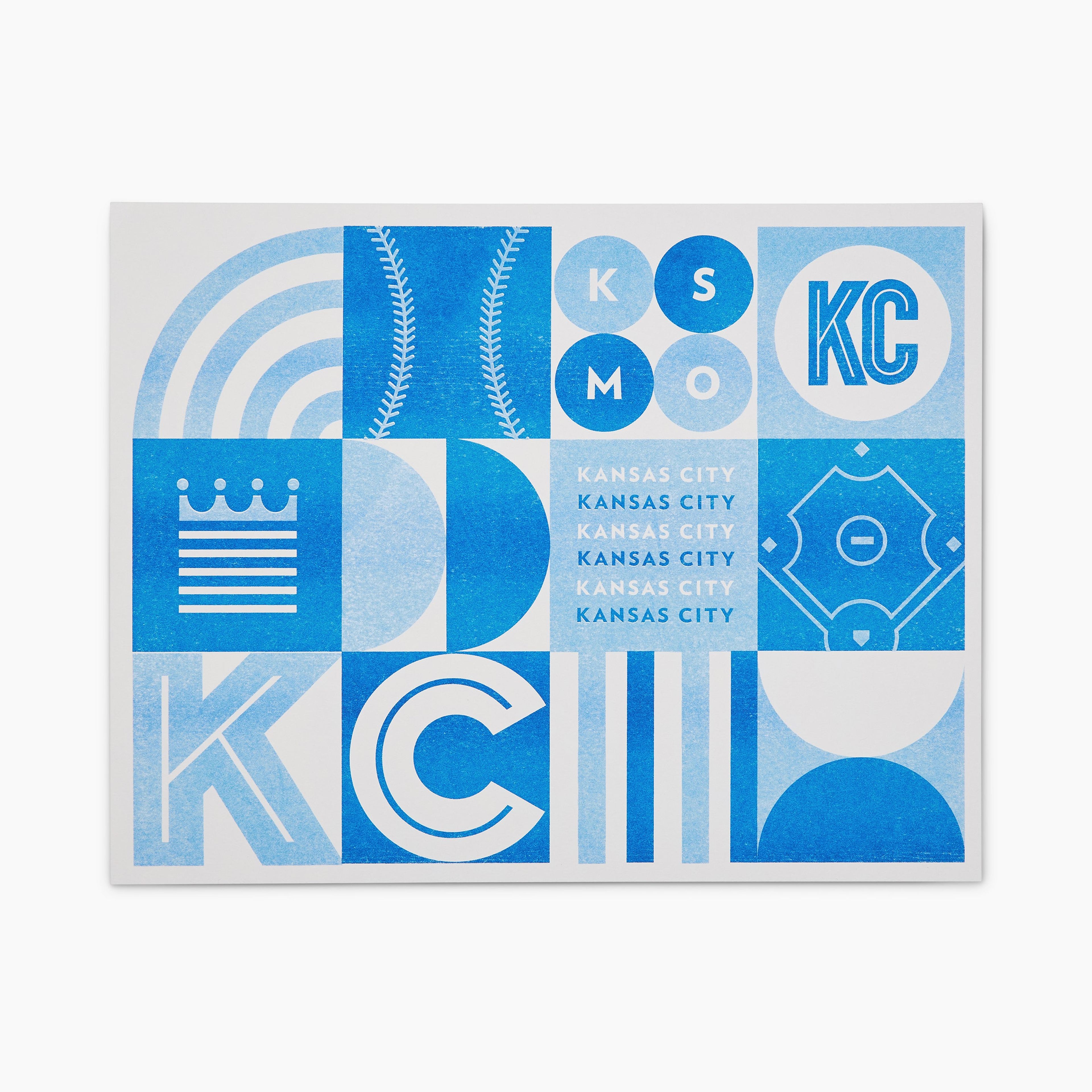 KC Grid - Royals Risograph Art Print