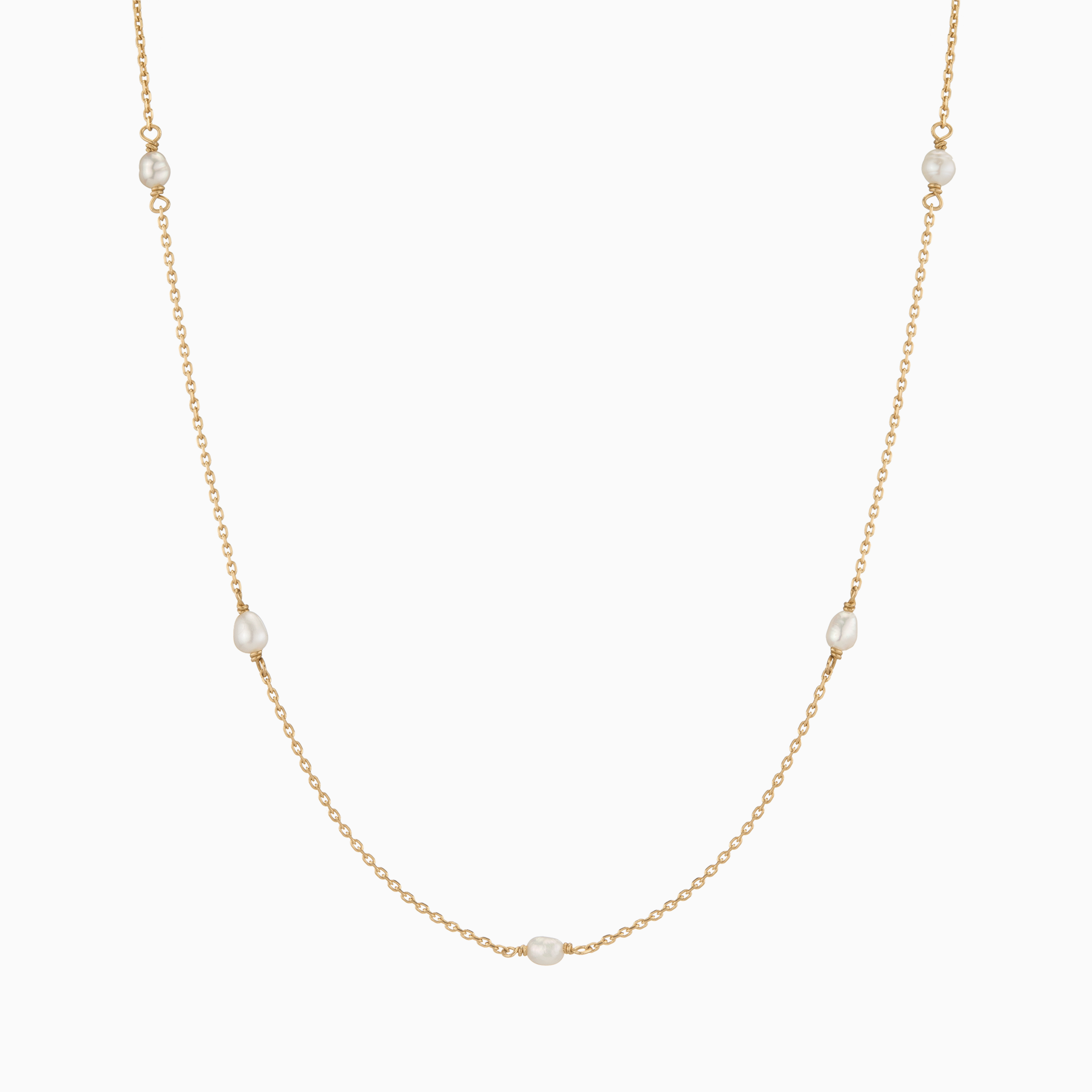 Endless Pearl Station Necklace