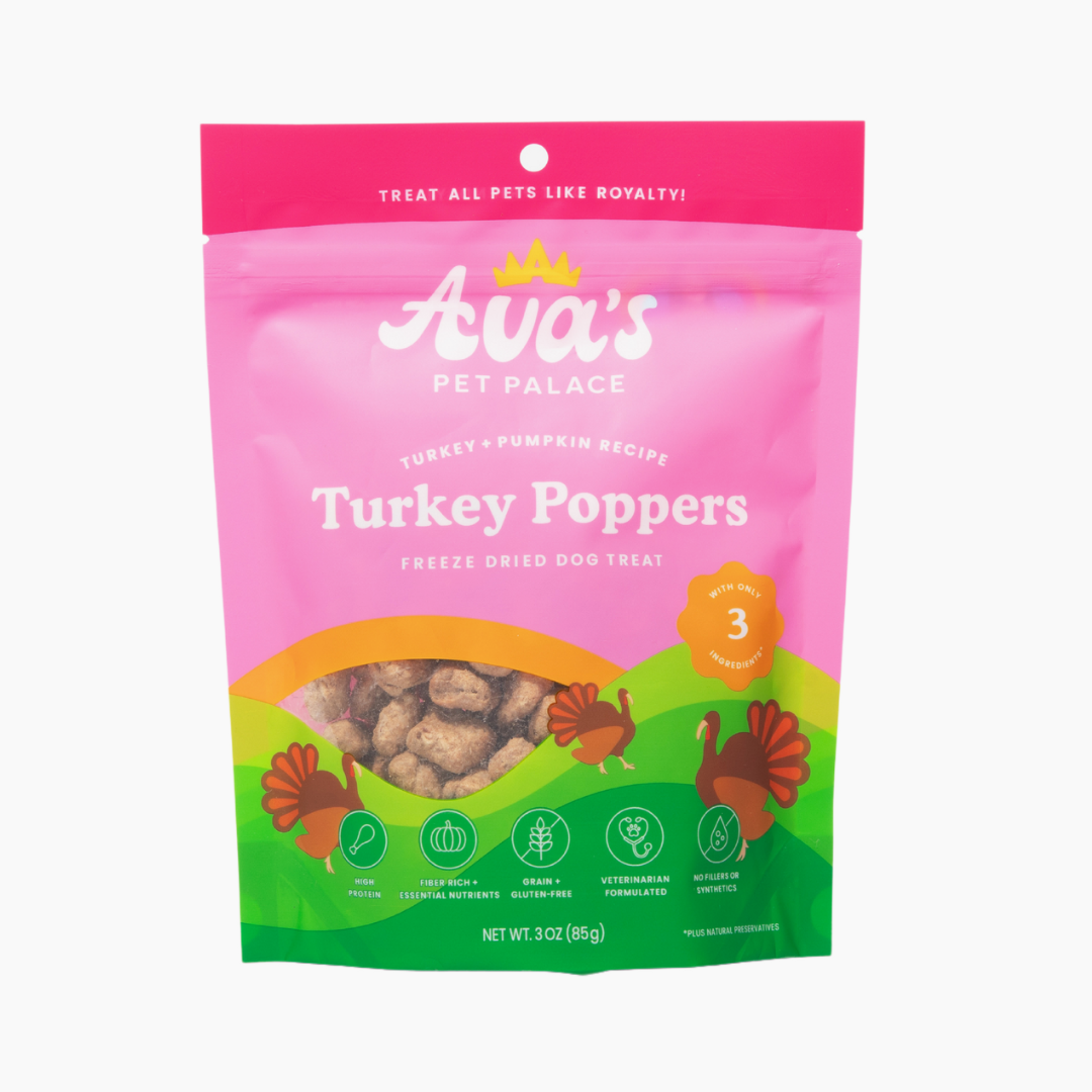 Freeze Dried Dog Treats - Turkey Poppers