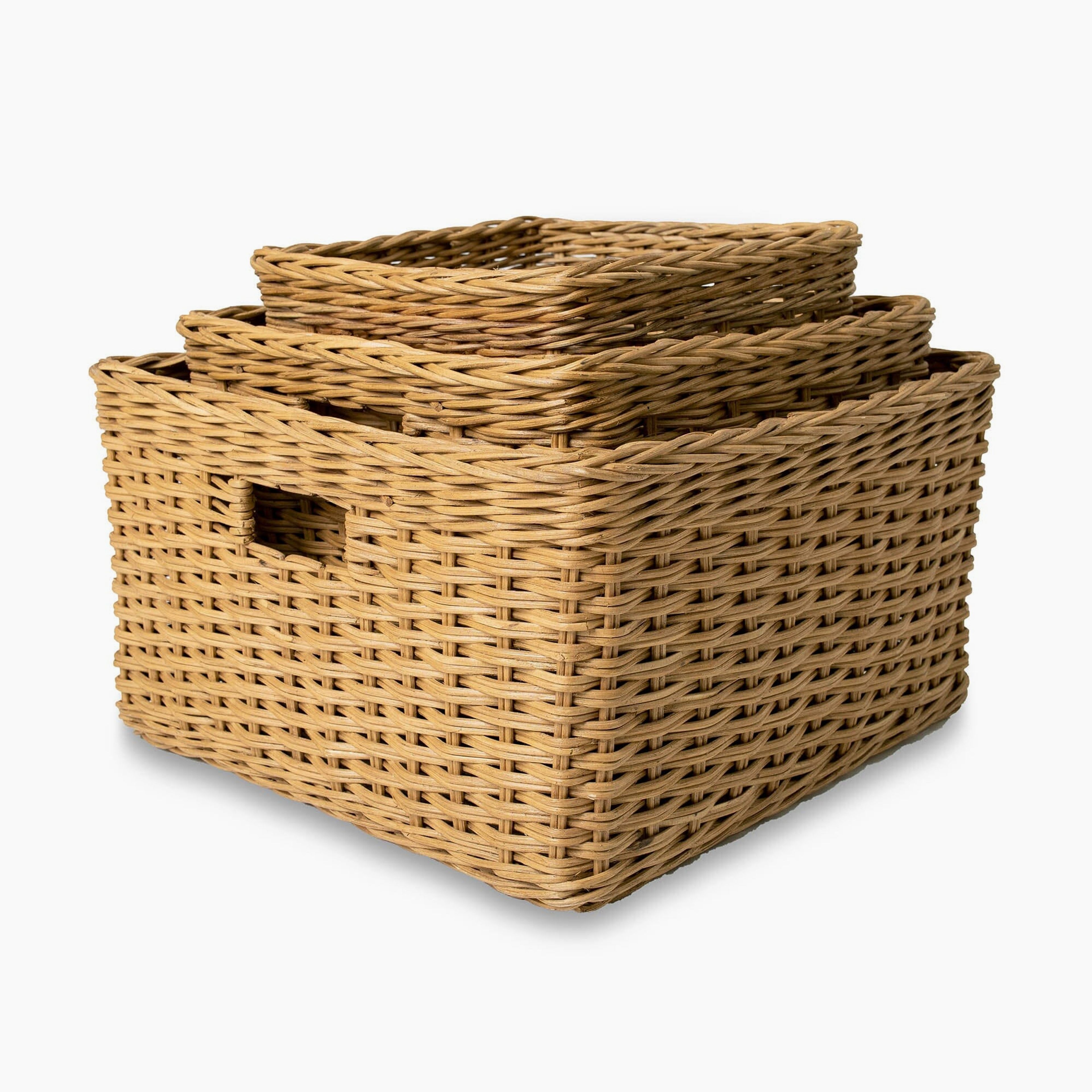 Square Deep Wicker Storage Basket
