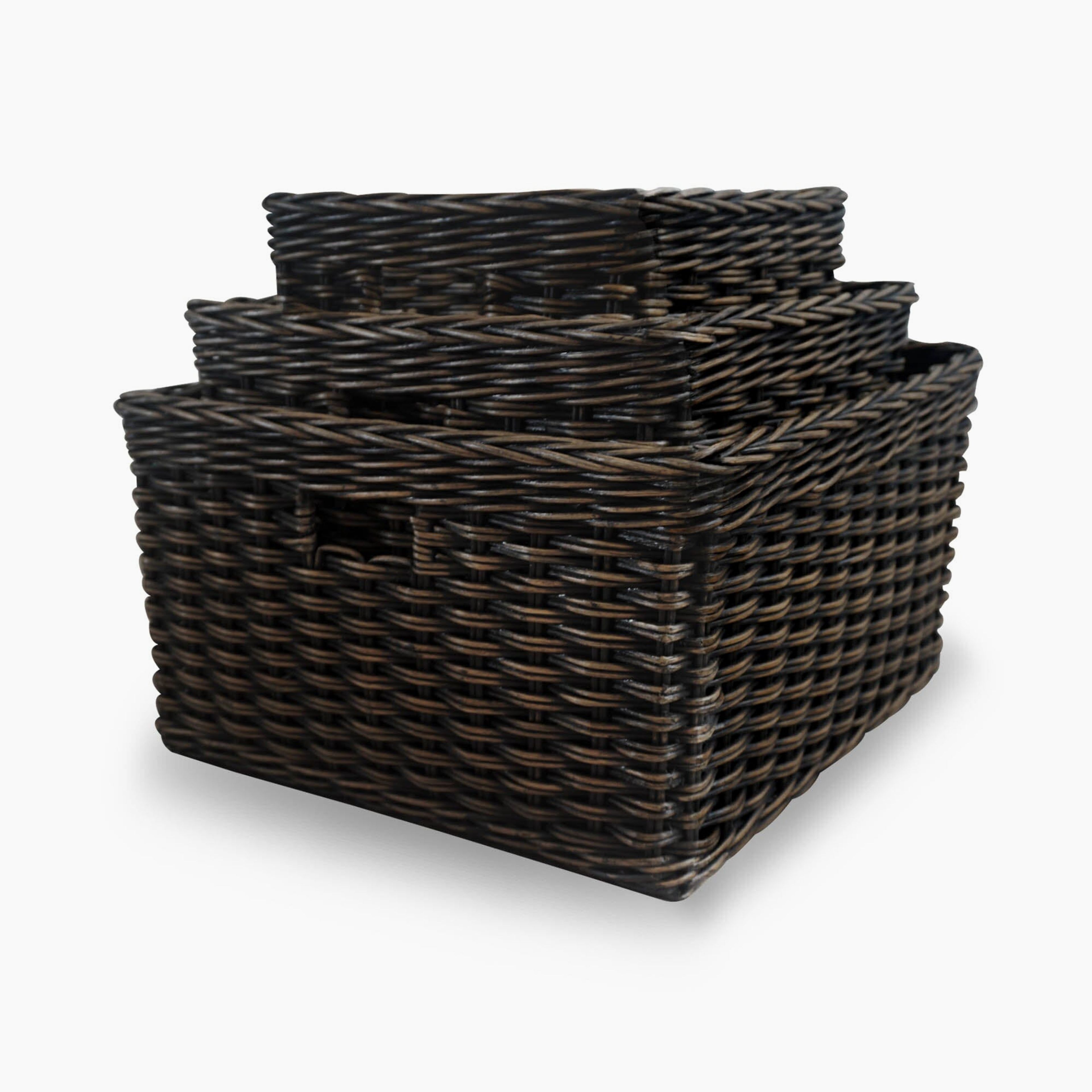 Square Deep Wicker Storage Basket