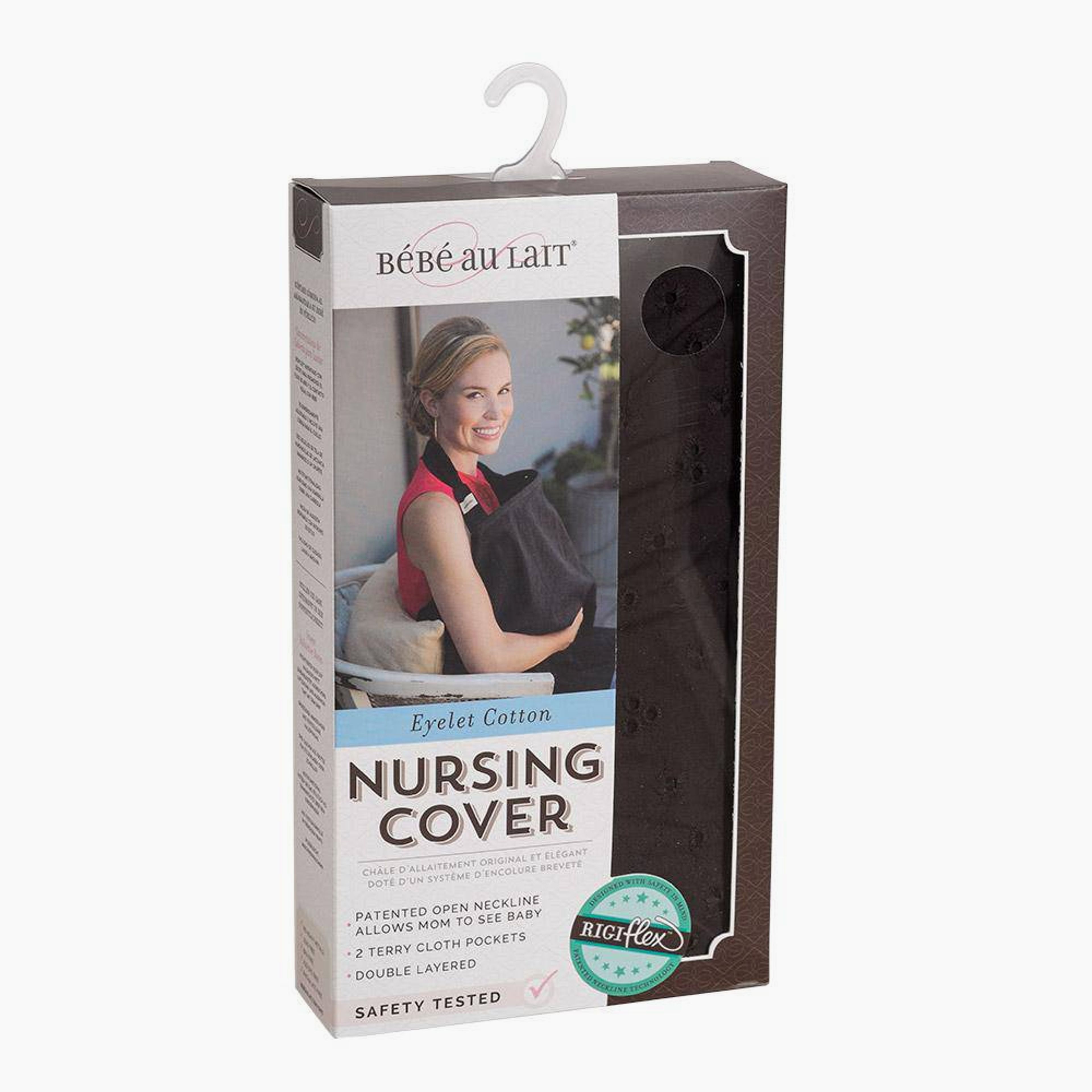 Black Eyelet Cotton Nursing Cover