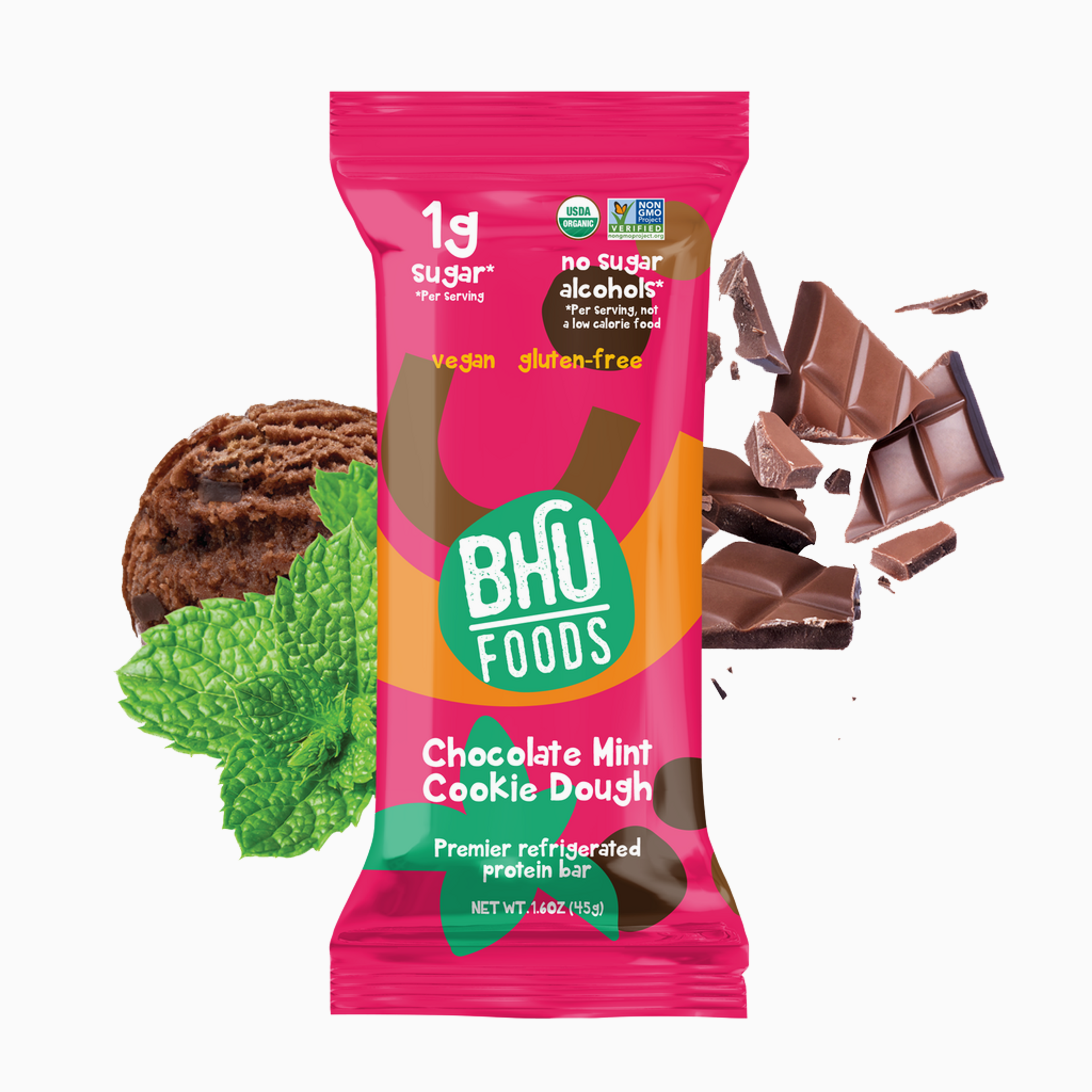Premier Refrigerated Protein Bar - Mint Double Dark Chocolate Cookie Dough (8 bars - 1.6oz each)