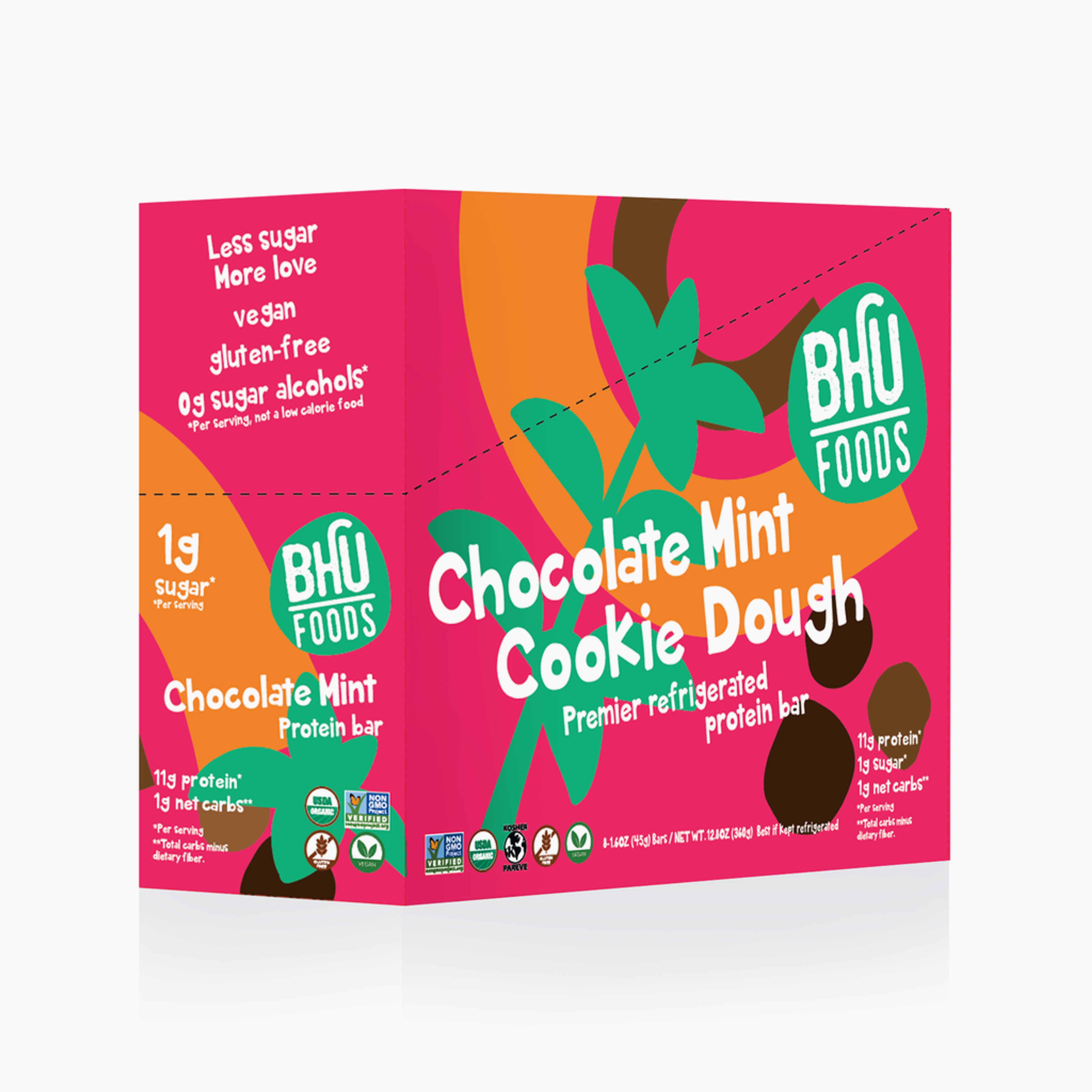 Premier Refrigerated Protein Bar - Mint Double Dark Chocolate Cookie Dough (8 bars - 1.6oz each)