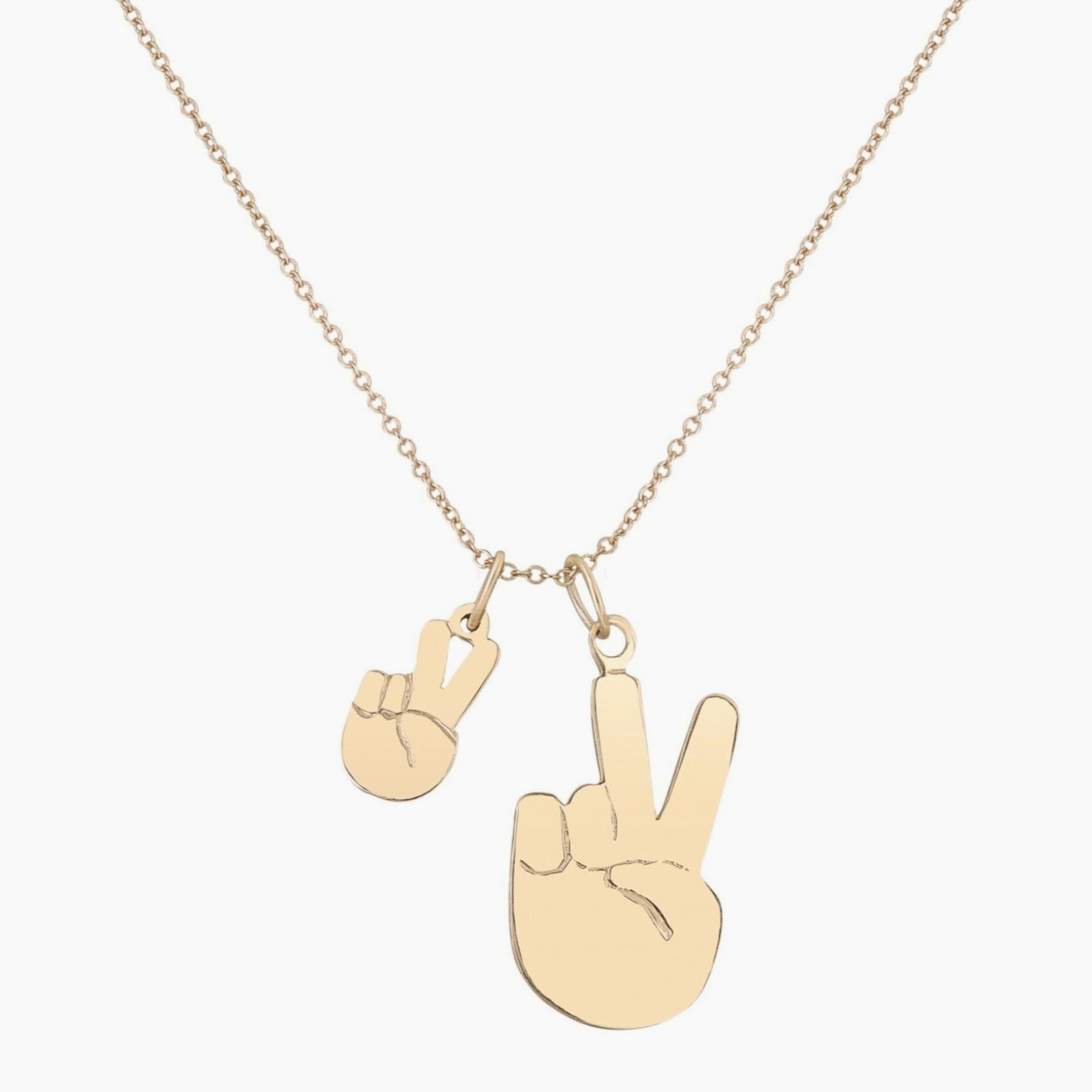 Small/Large Peace Emoji Necklace