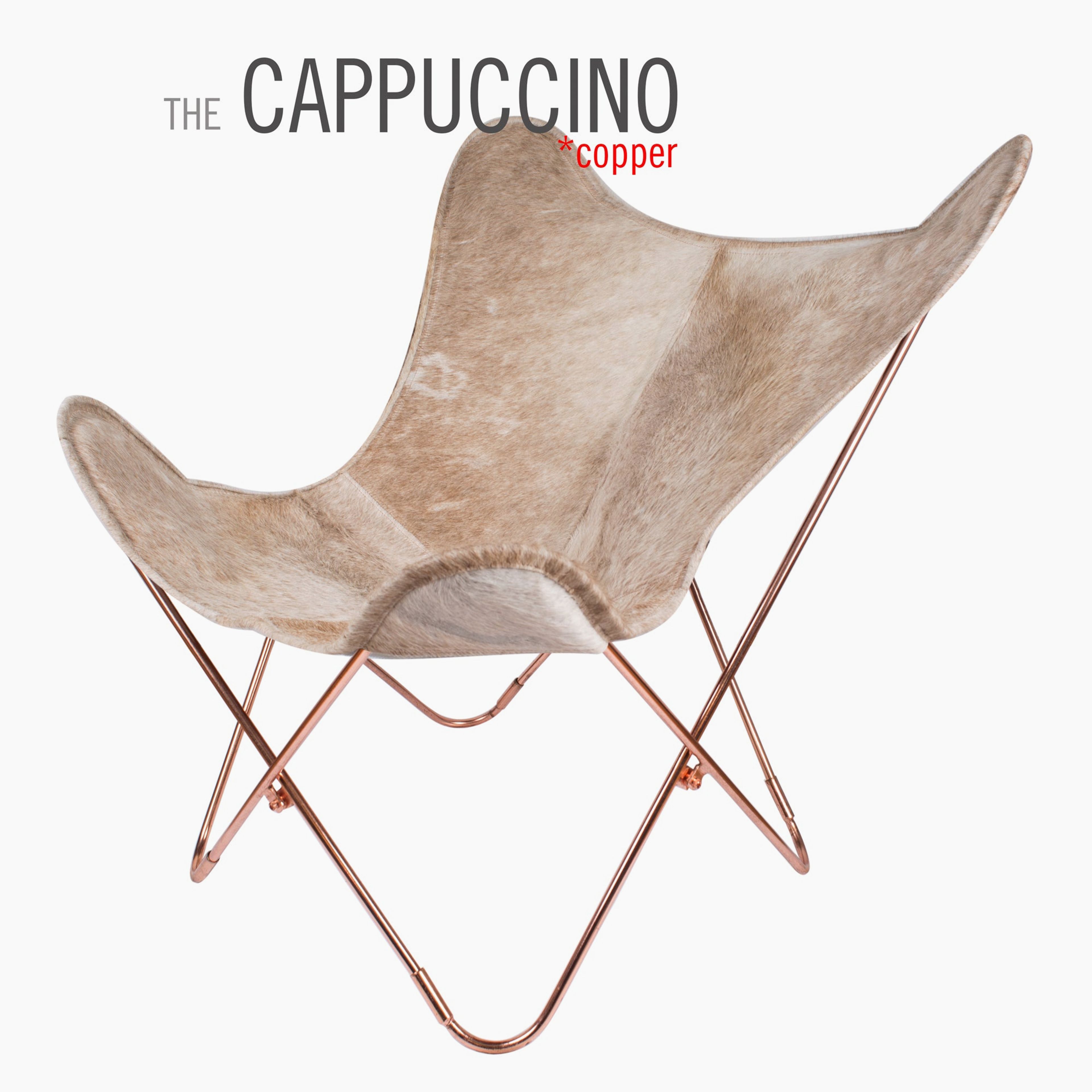The Cappuccino Cowhide Butterfly Chair
