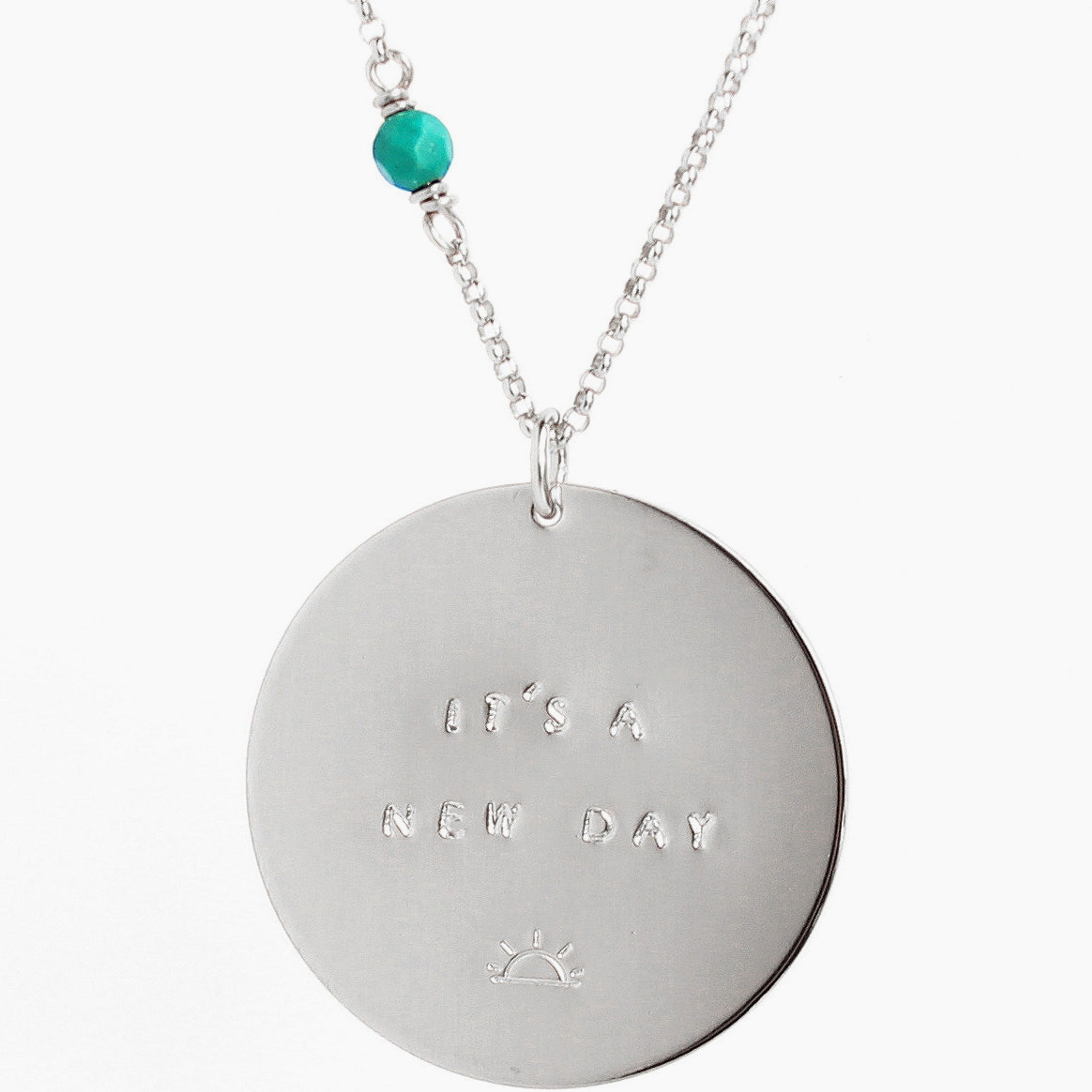 Custom Mantra Coin Necklace | Sterling