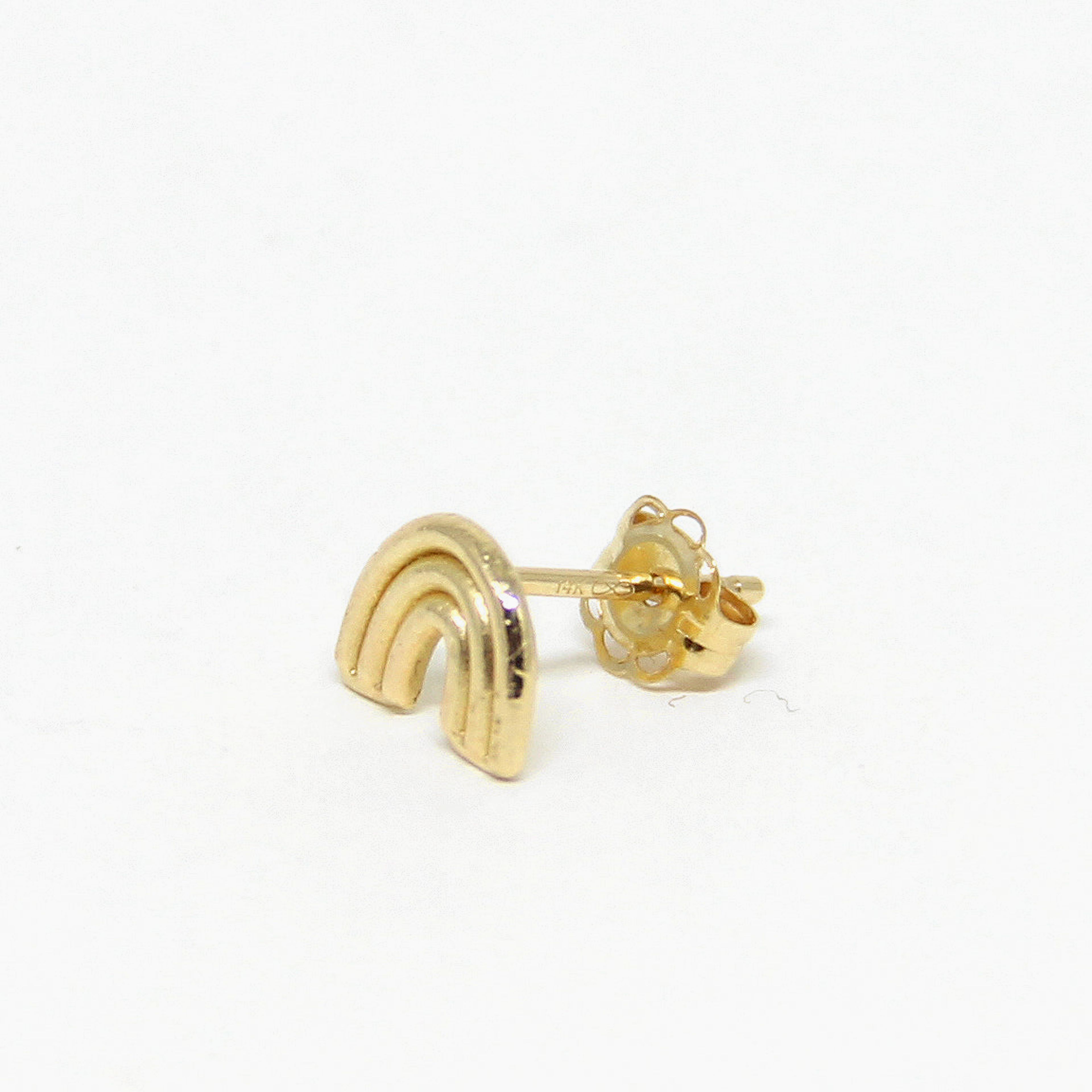 Rainbow Stud Earring(s) | Solid 14K Gold