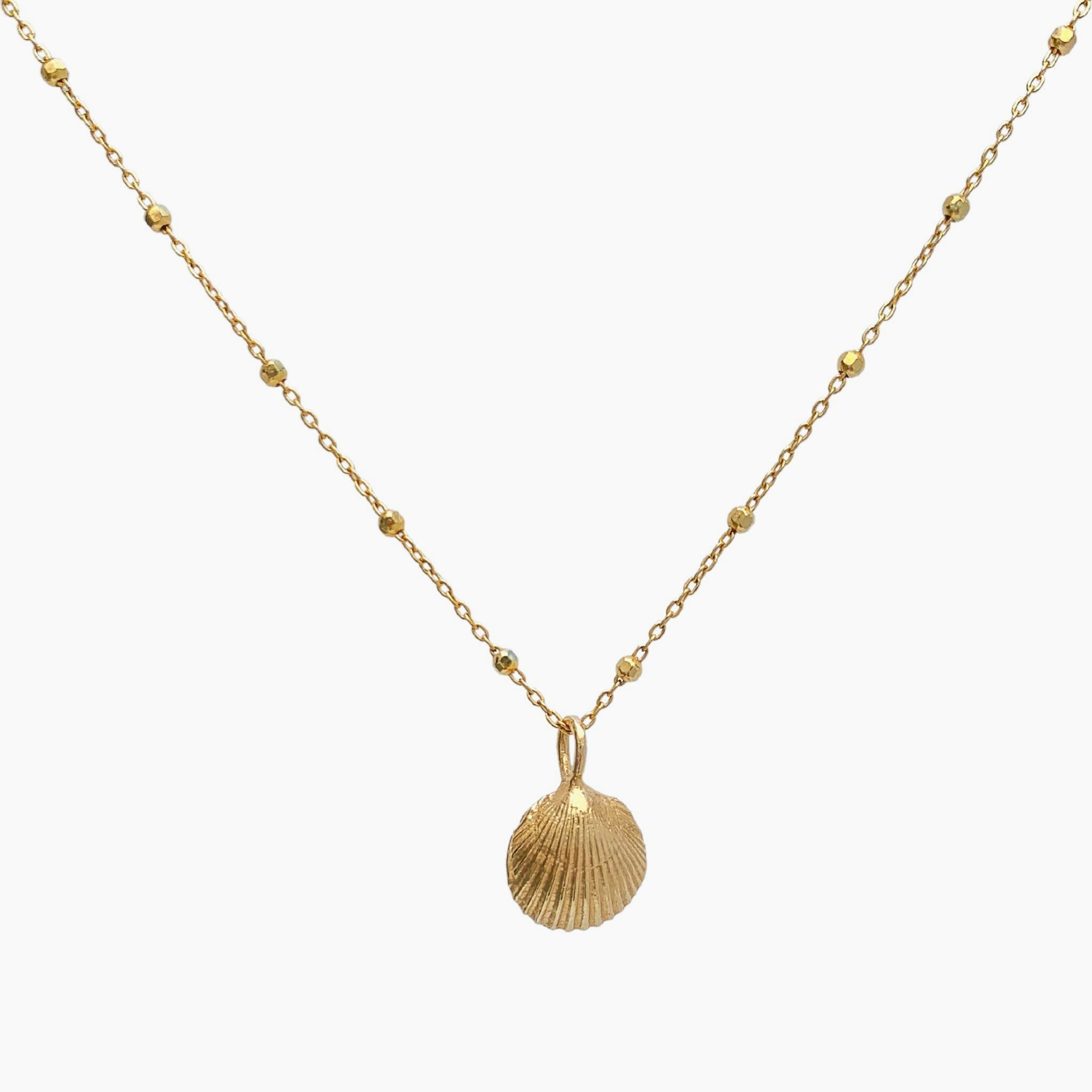 Seashell Necklace | Small | Solid 14k Gold