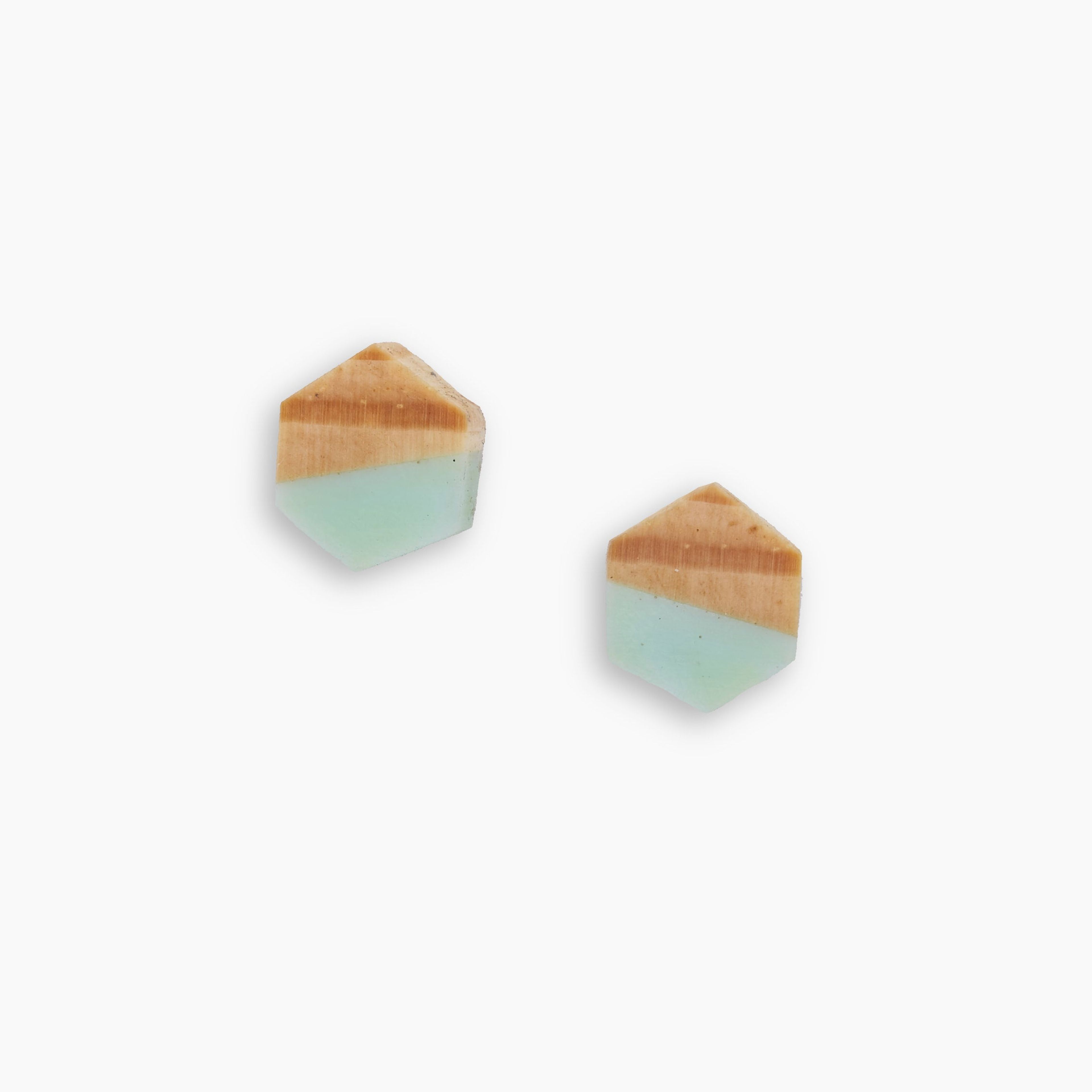 "Fractal” - Ponderosa Pine Geo Stud Earrings