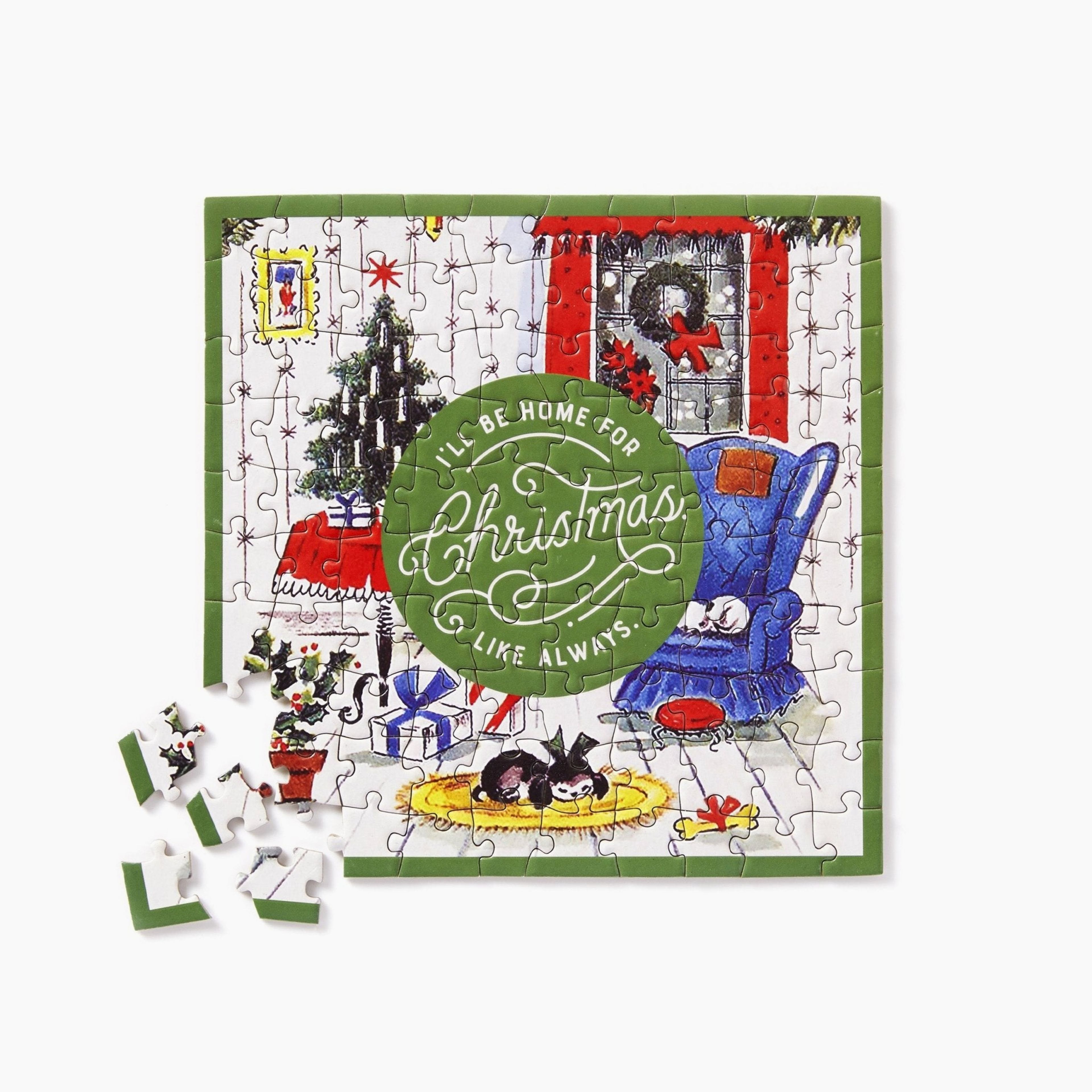 Home For Christmas 100 Piece Mini Shaped Puzzle