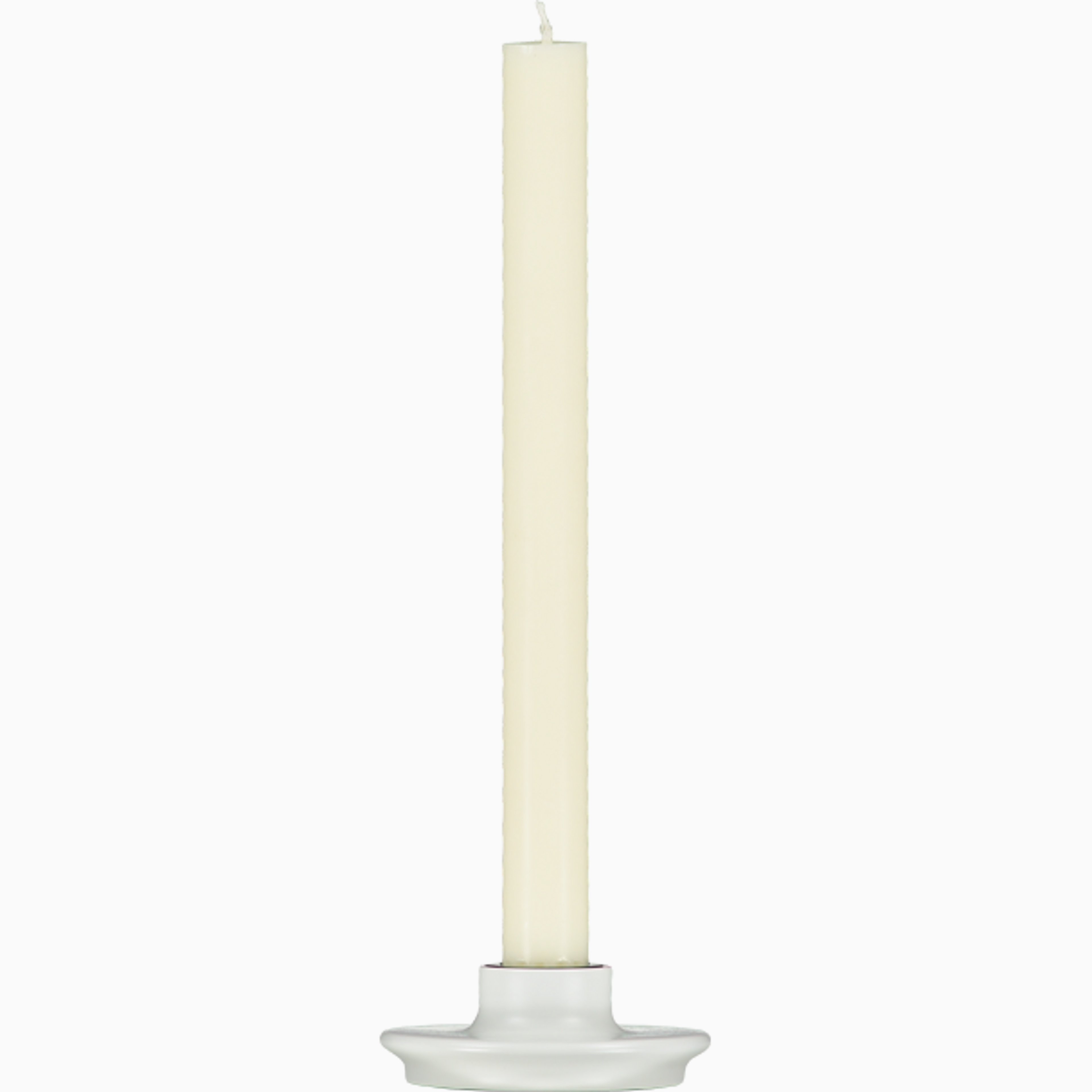 BRITISH COLOUR STANDARD - 8.5cm D / 3.75'' D Small Pearl White Candleholder
