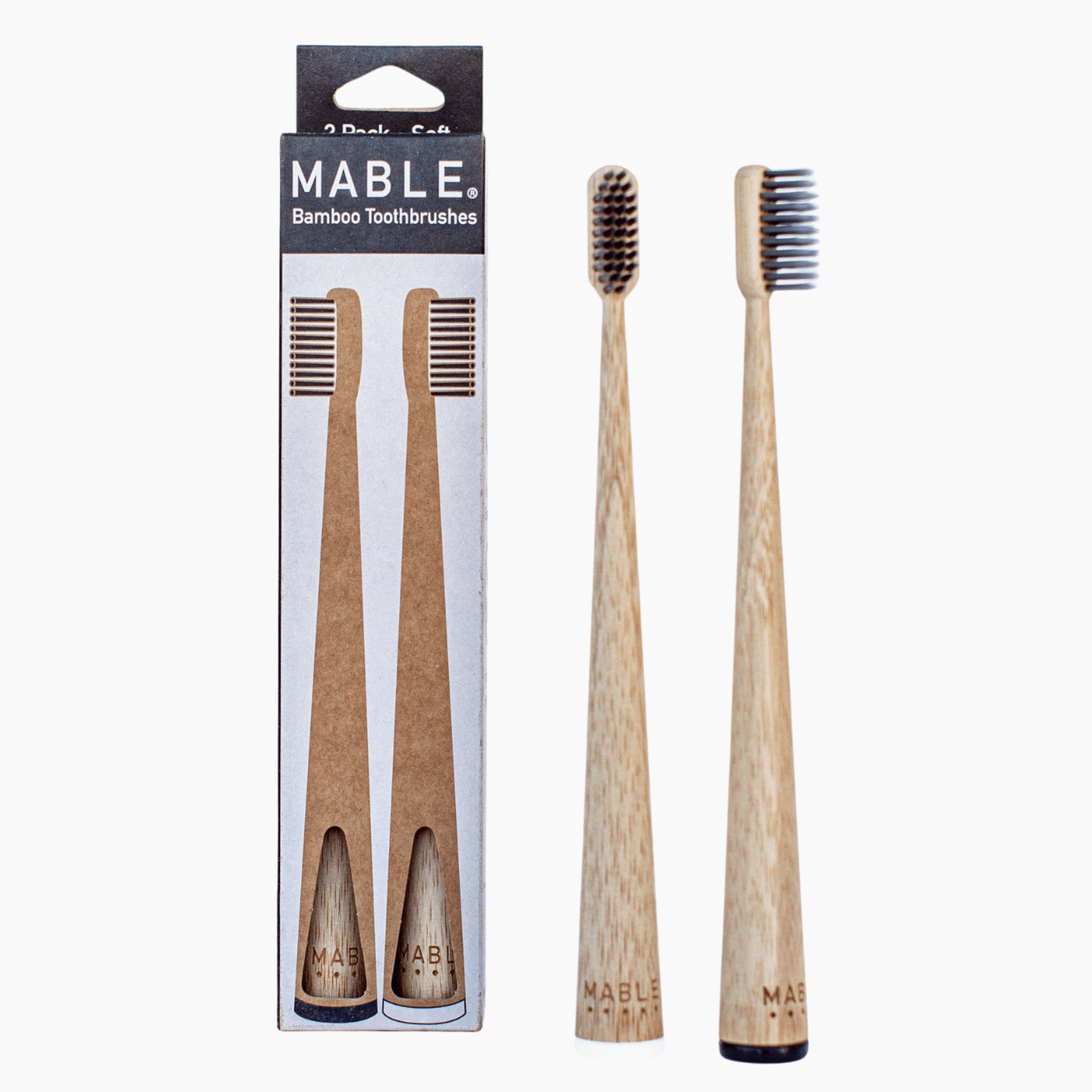 Bamboo Toothbrush Charcoal Edition - 2 Pack