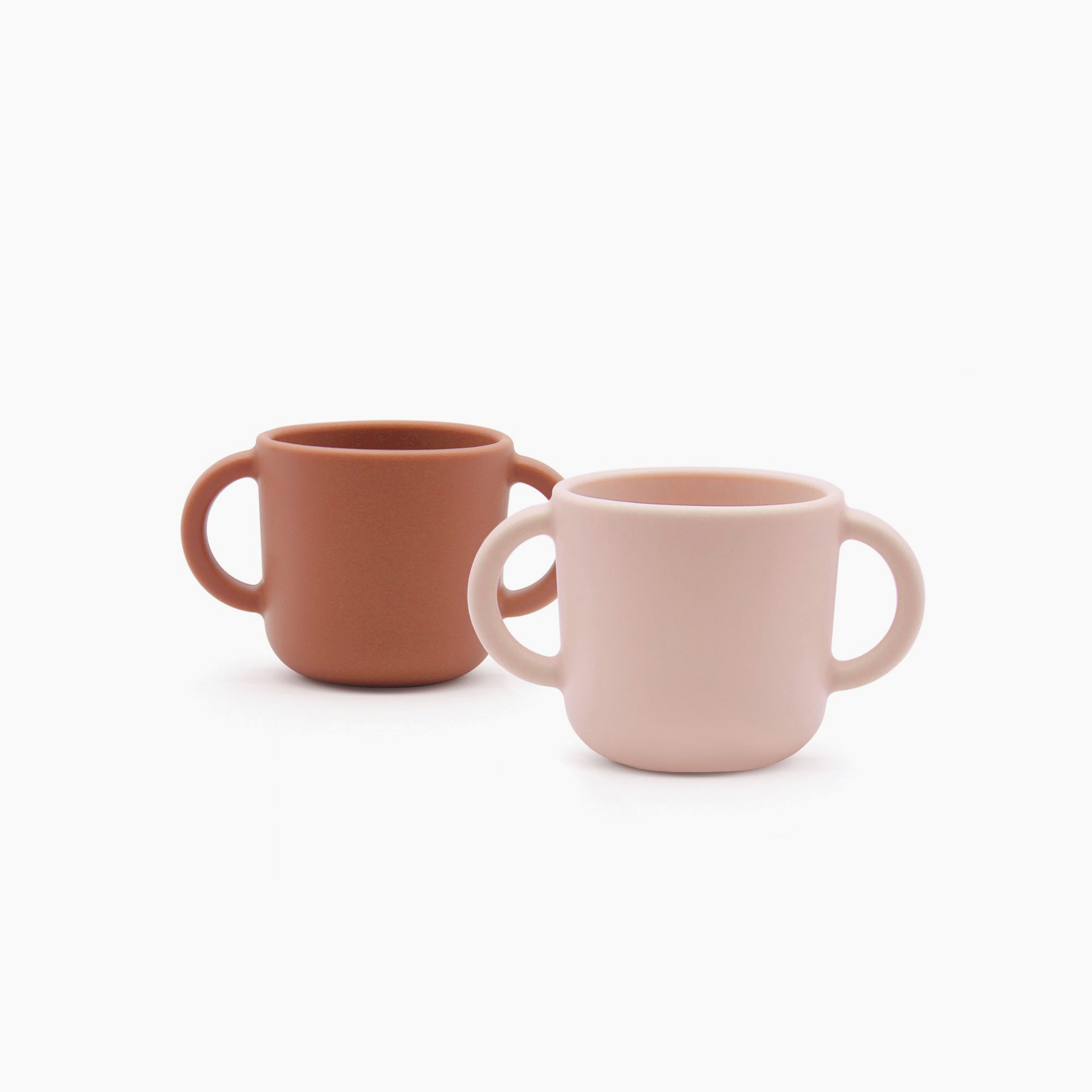 Silicone Training Cup Set - Blush / Terracotta