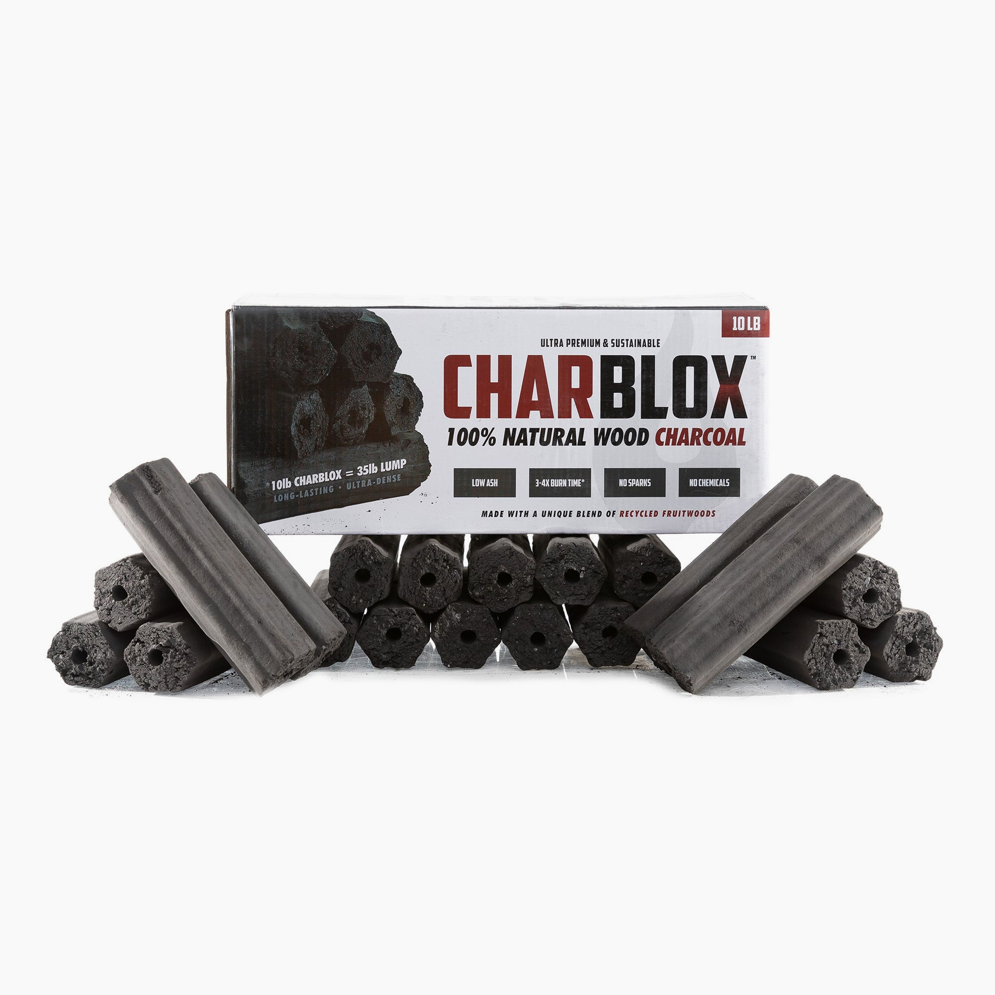 CHARBLOX Classic Hardwood Grilling Charcoal Logs