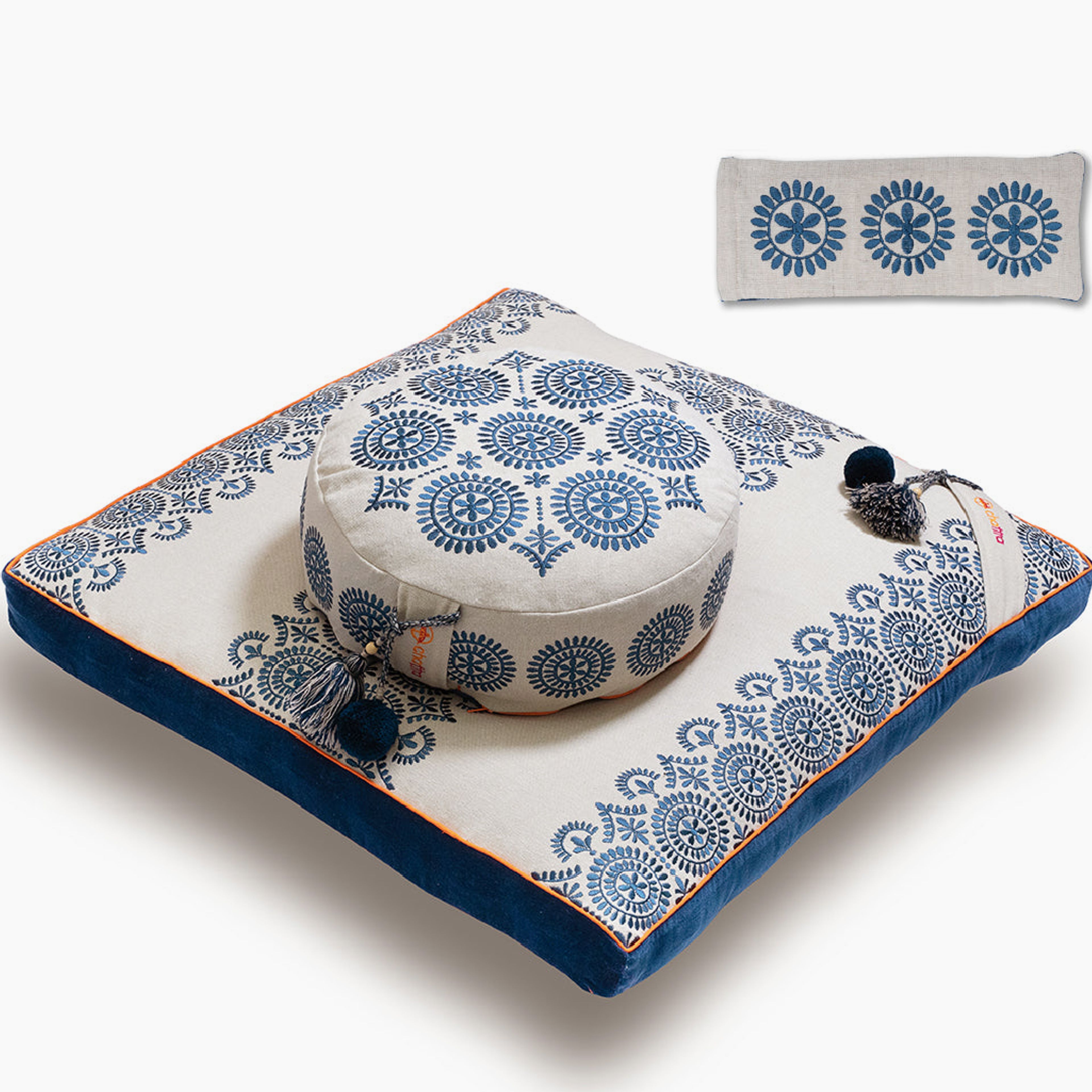 Meditation Set Sufi: Zafu, Zabuton and Eye Pillow