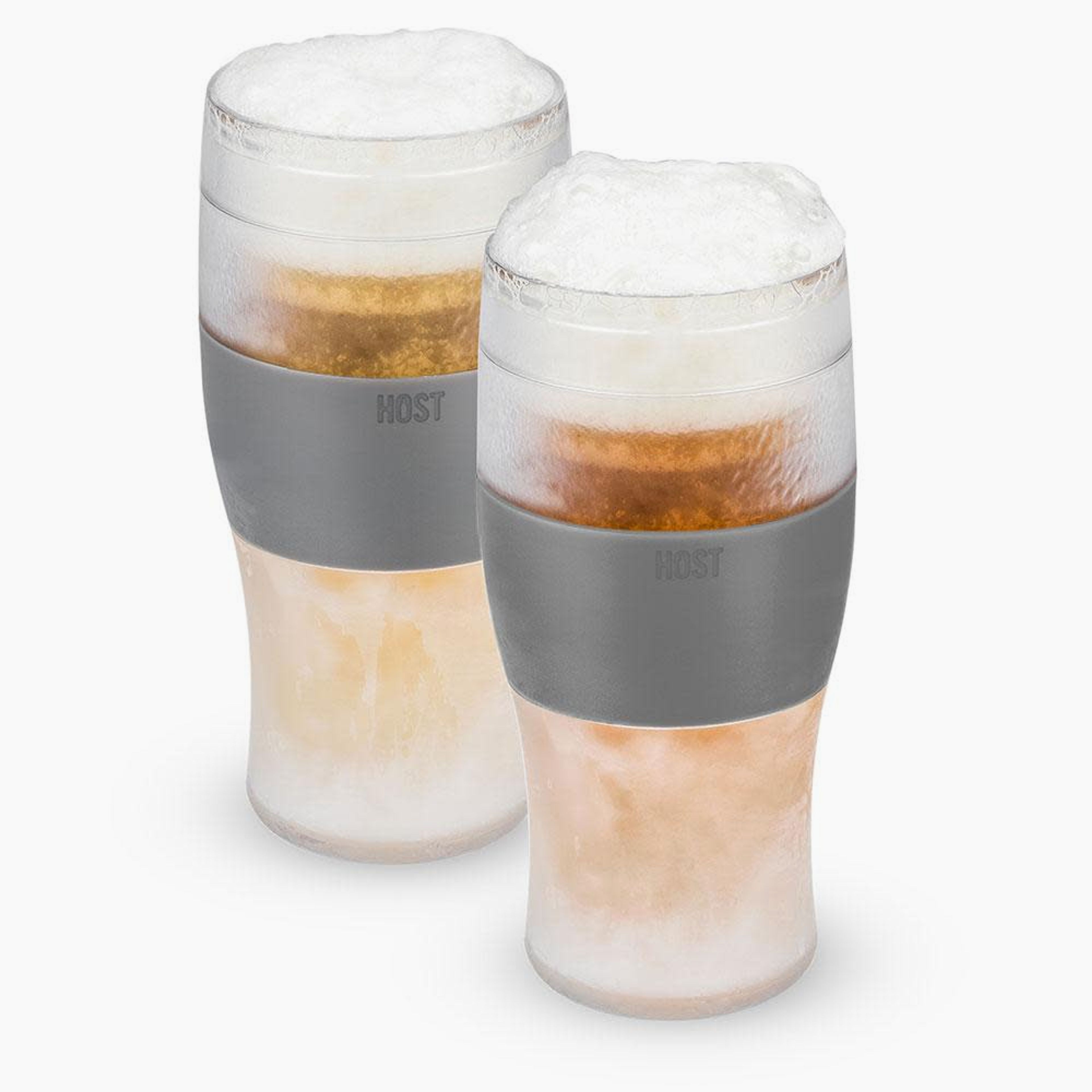 Beer FREEZE Cooling Cups in Grey, Set of 2