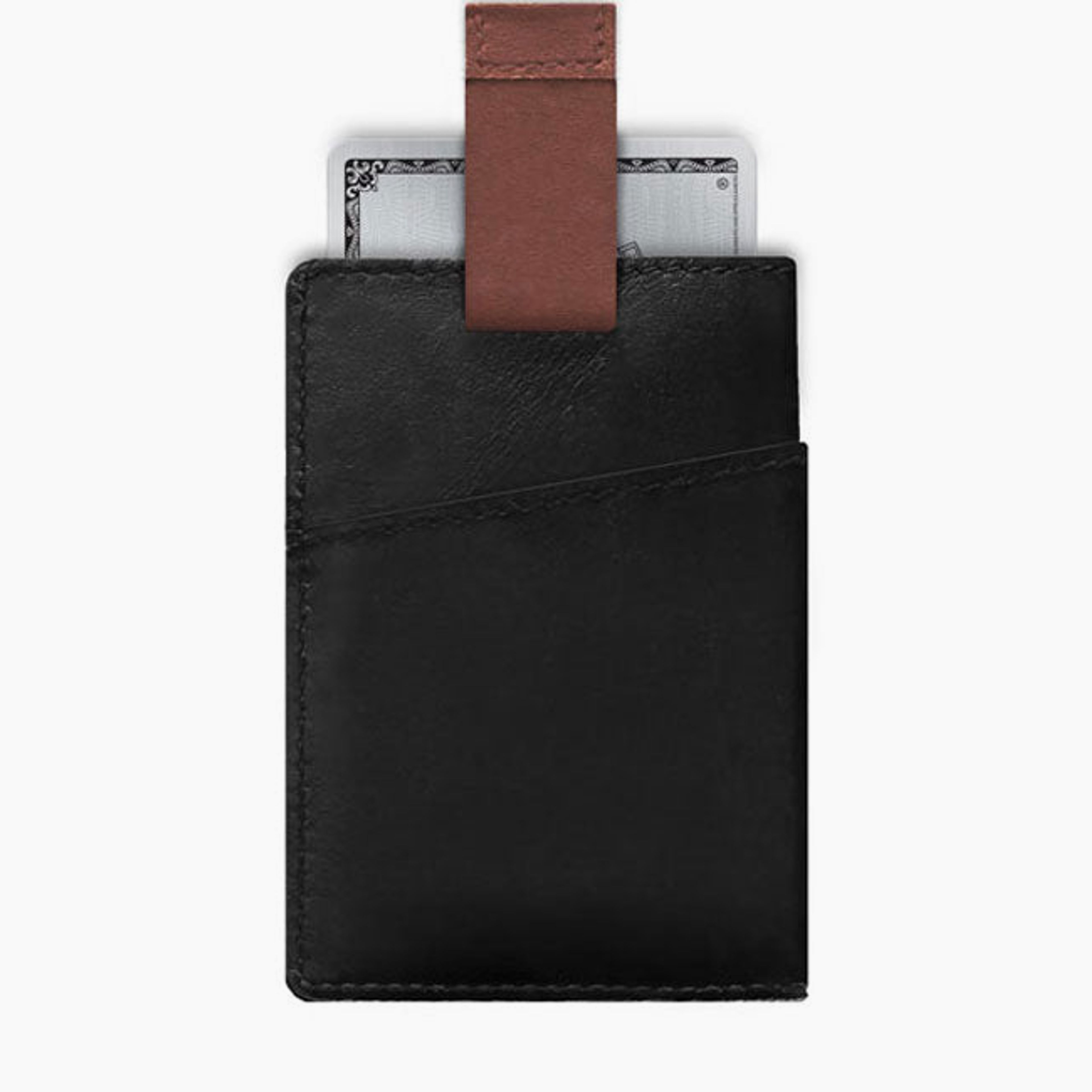 DAVEK CARDSLEEVE with pull tab for easy card access - BLACK