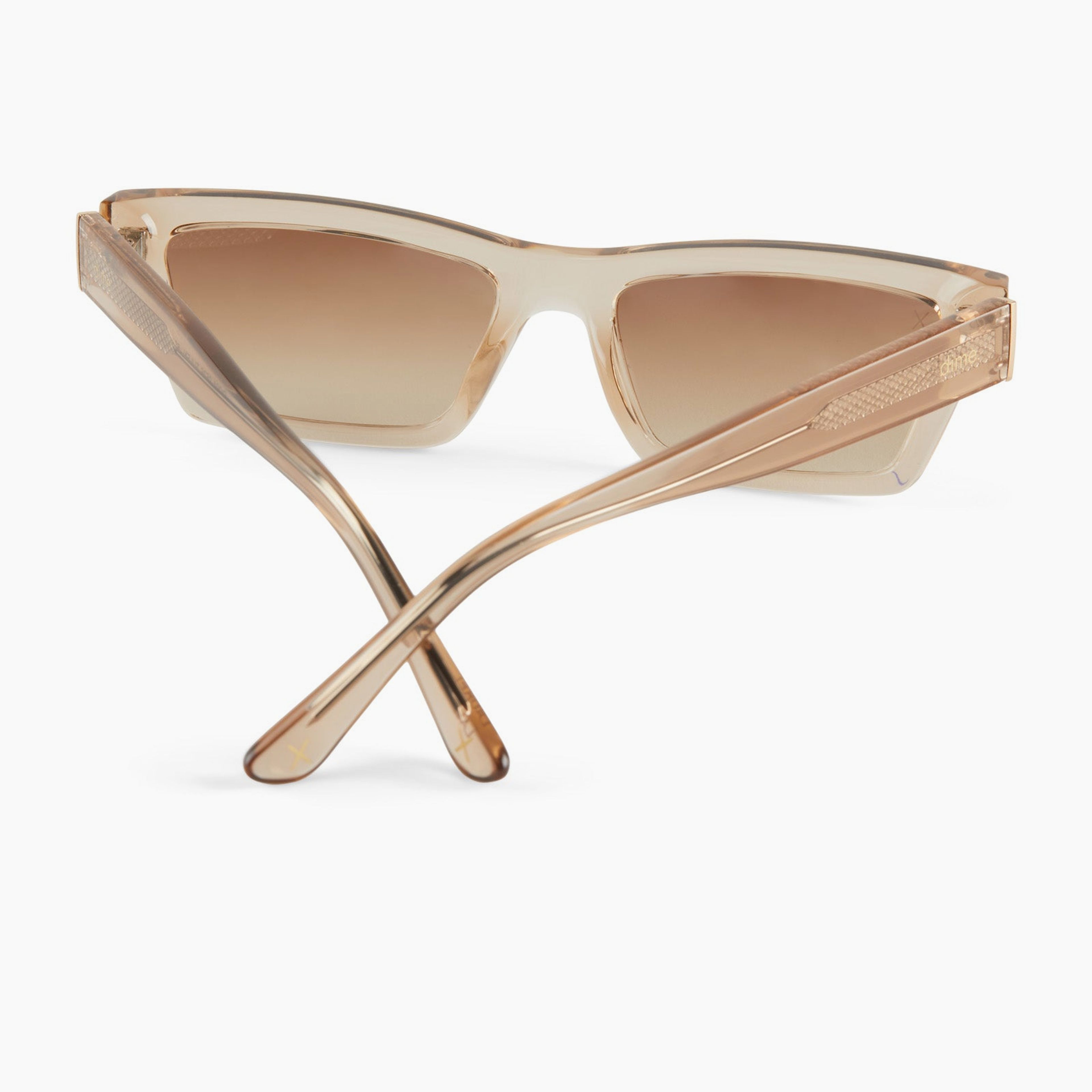 laurel - translucent light brown + light brown gradient flash sunglasses