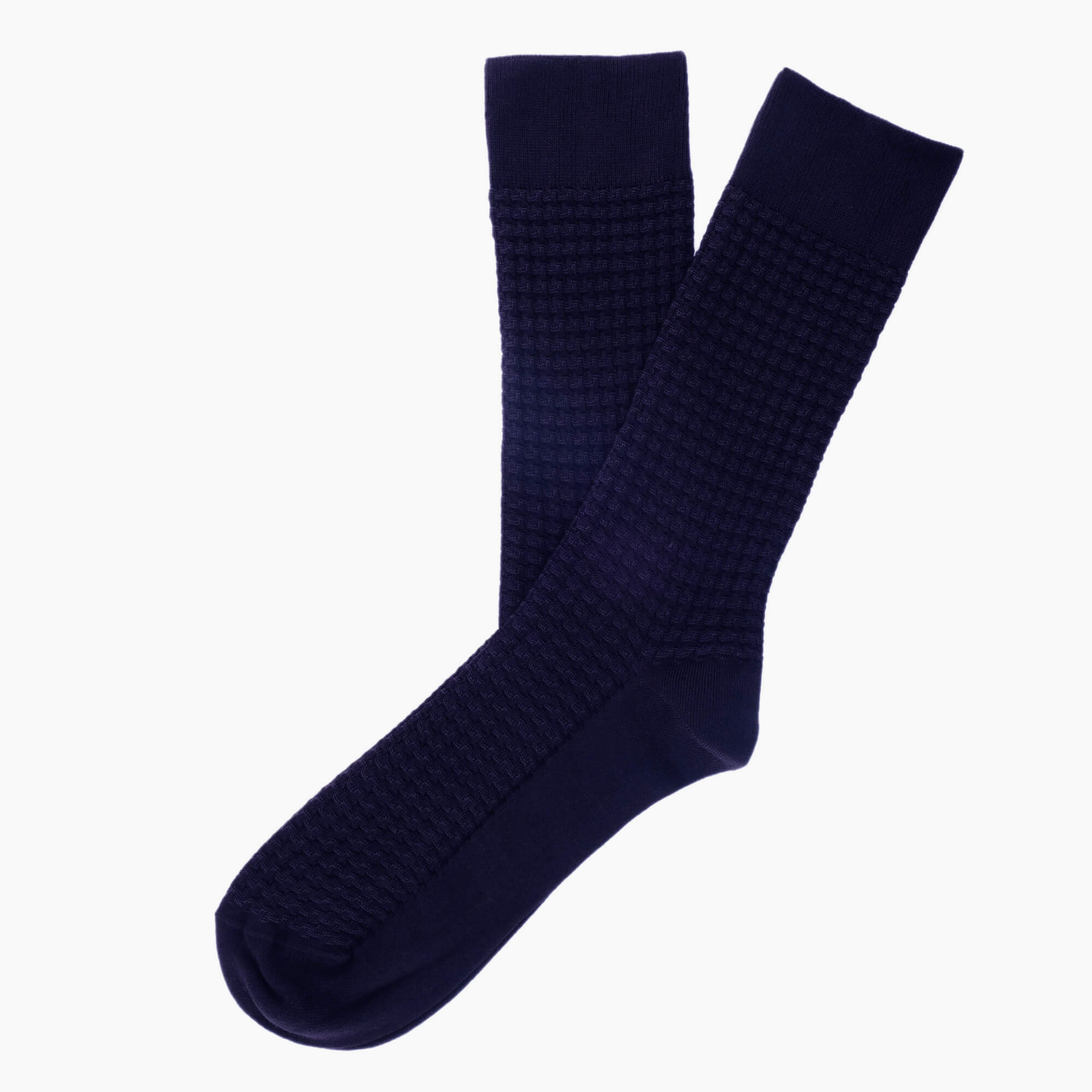 Hounds Waffle Textured Men's Socks - Blue