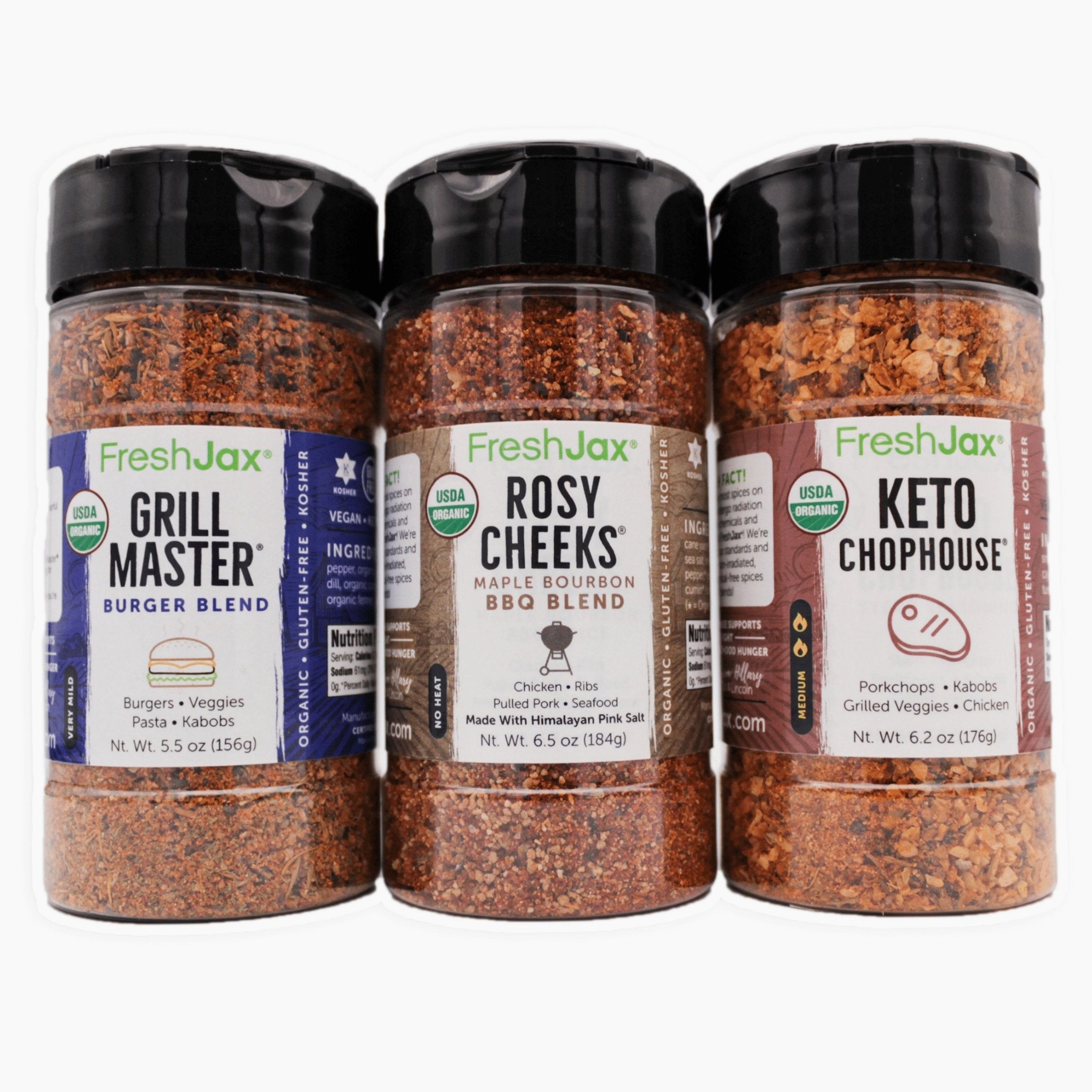 Grill and BBQ Seasonings Organic 3-pack Large