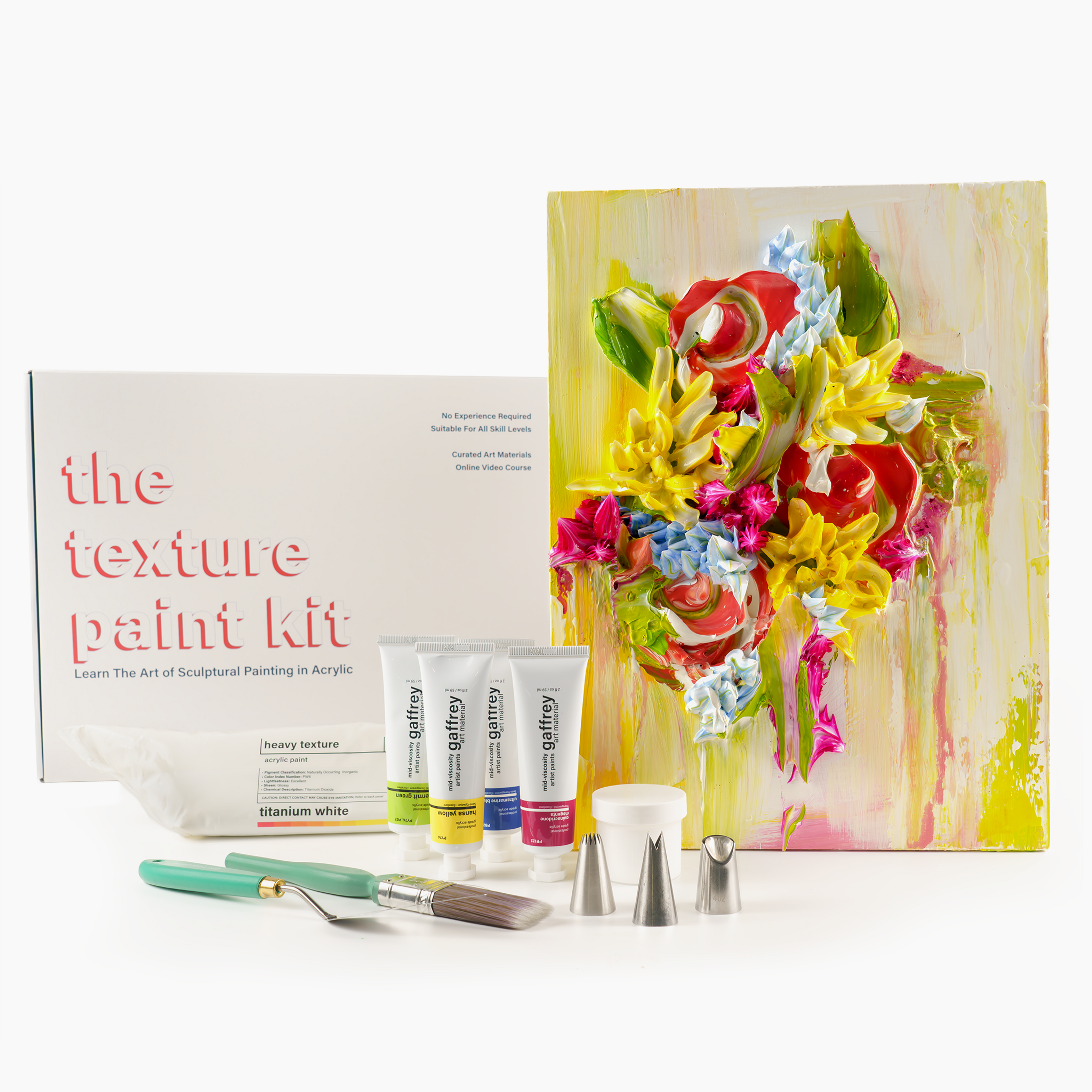Abstract Floral Texture Acrylic Paint Kit
