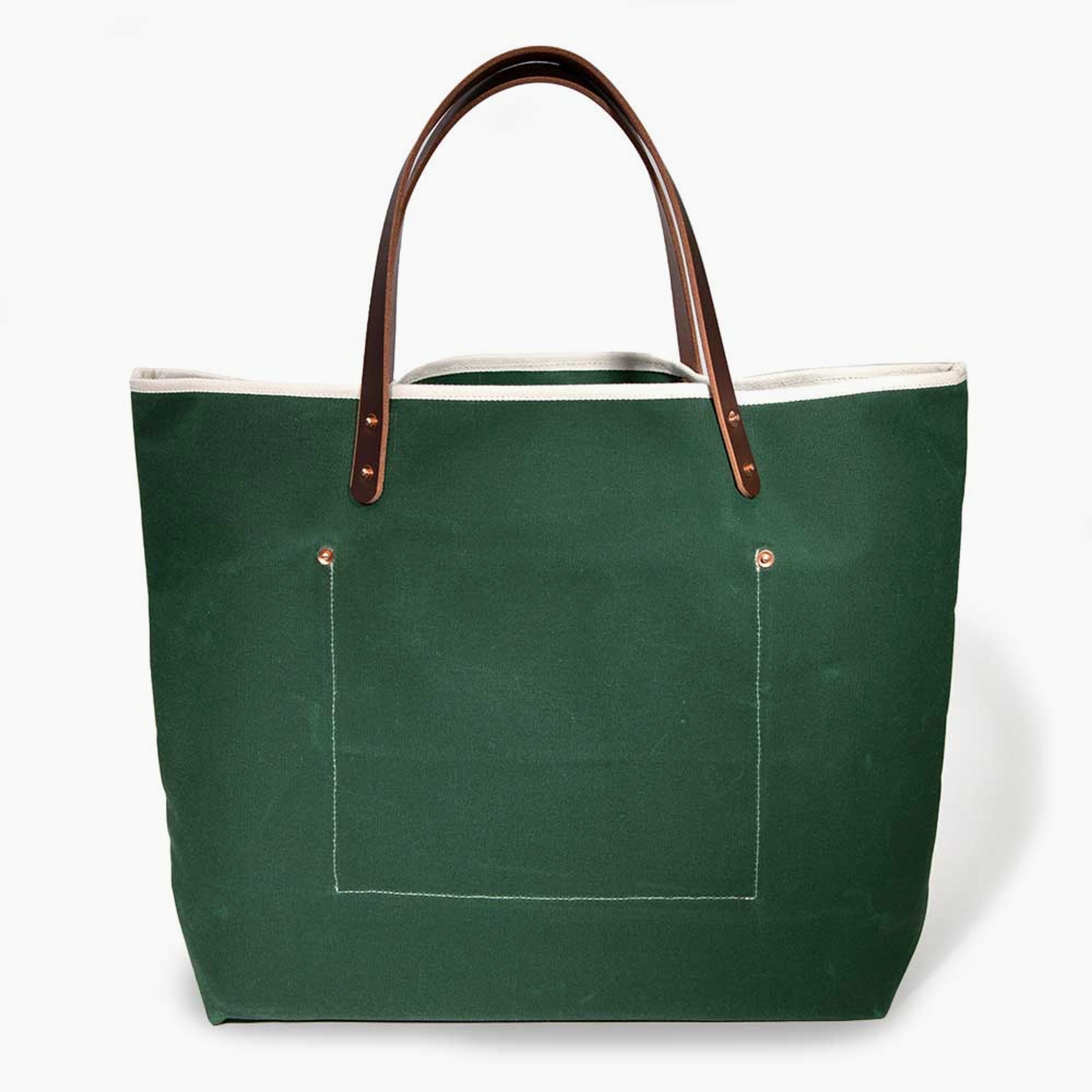 Tennis Green Waxed Canvas All Day Tote