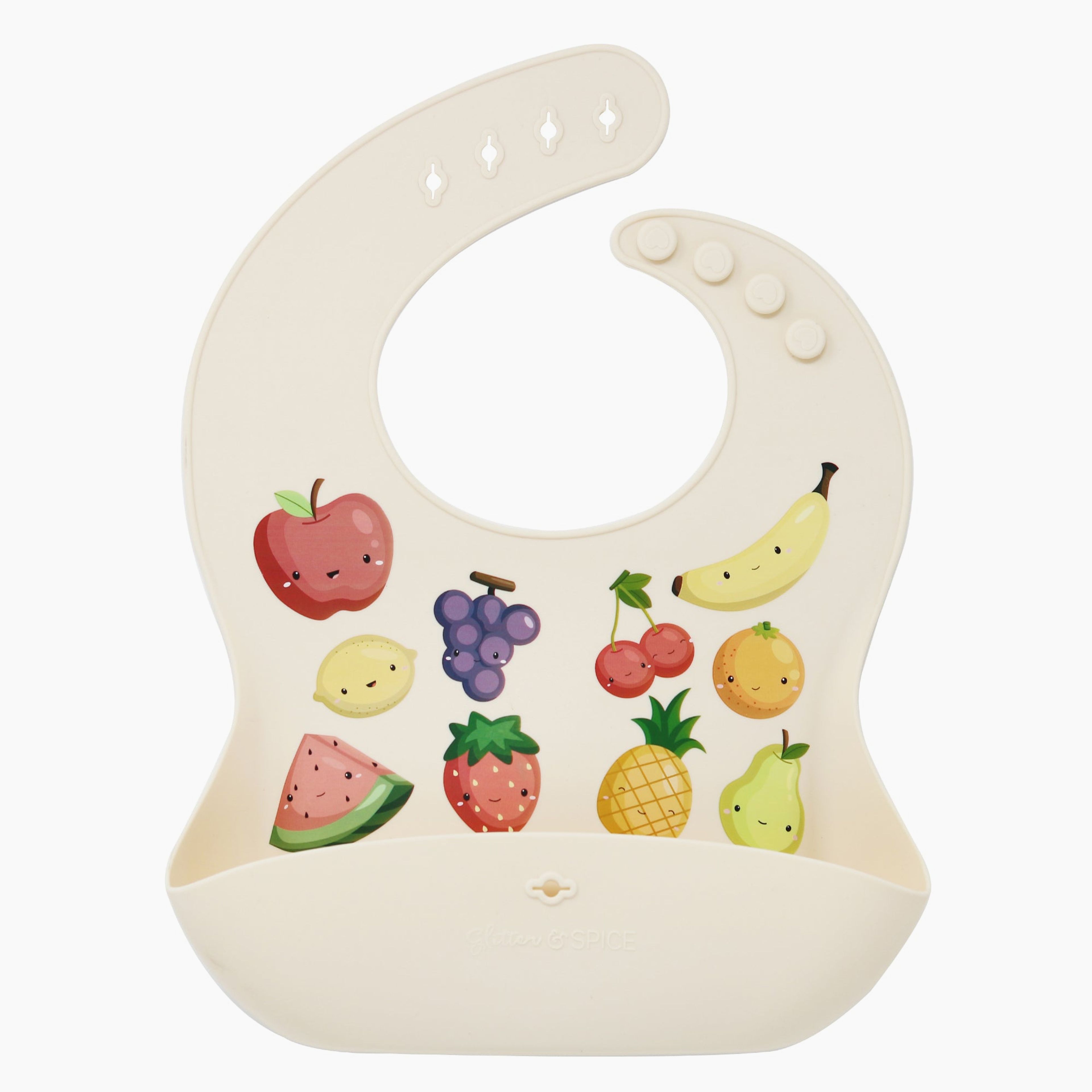 Silicone Printed Food Bib - Factory Seconds
