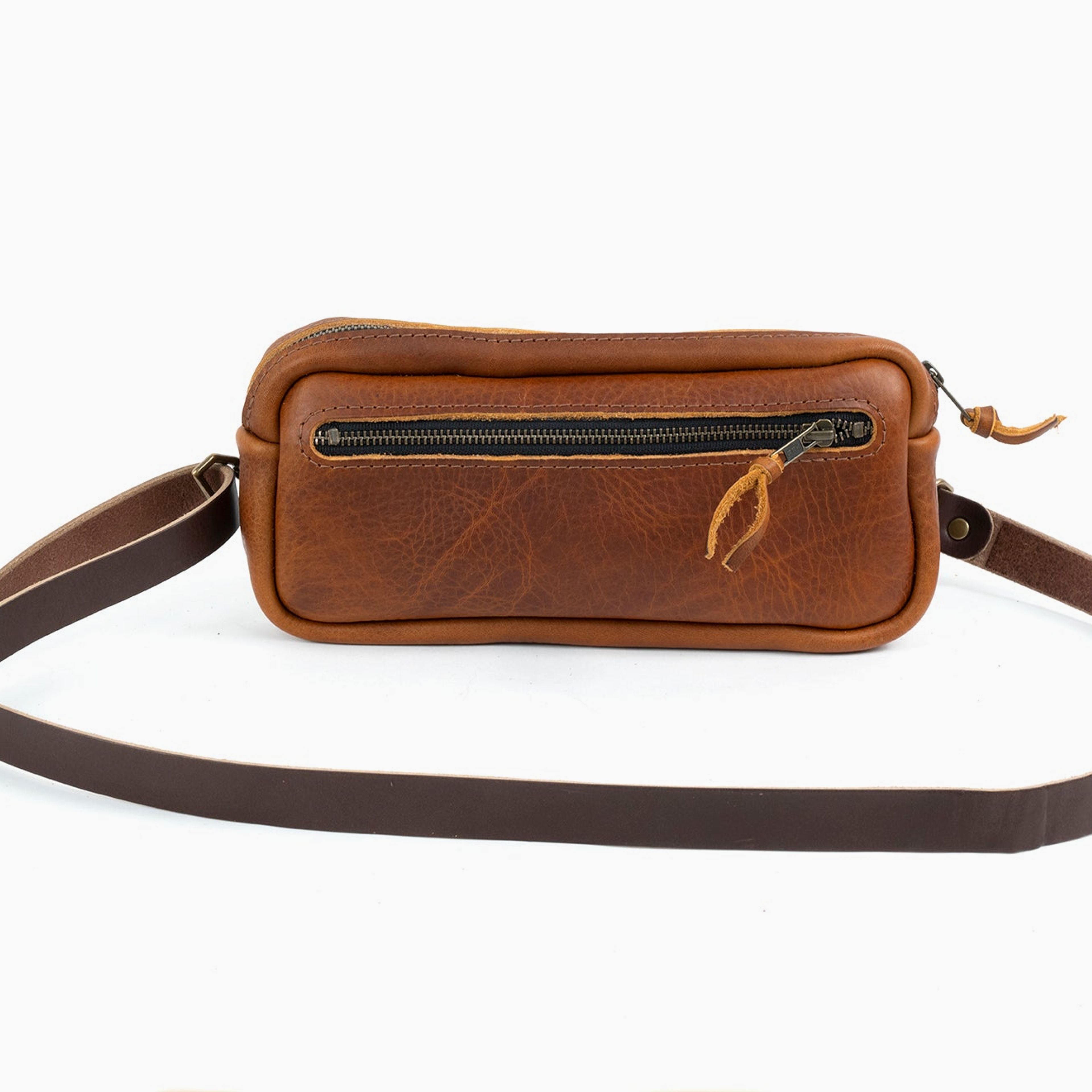 Leather Fanny Pack / Leather Waist Bag - Deluxe - Saddle
