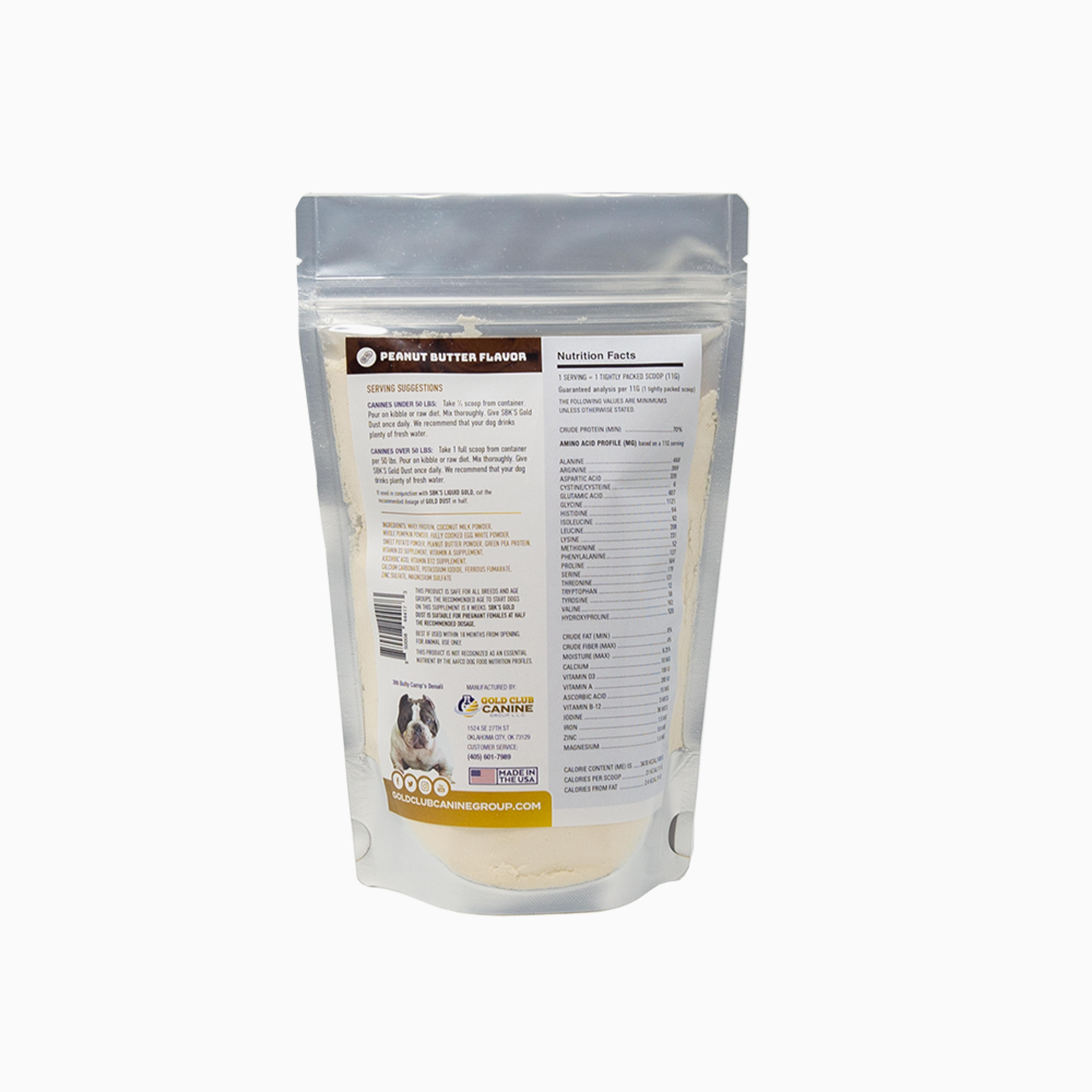 SBK'S GOLD DUST All Natural Performance Dog Recipe- 30 Servings