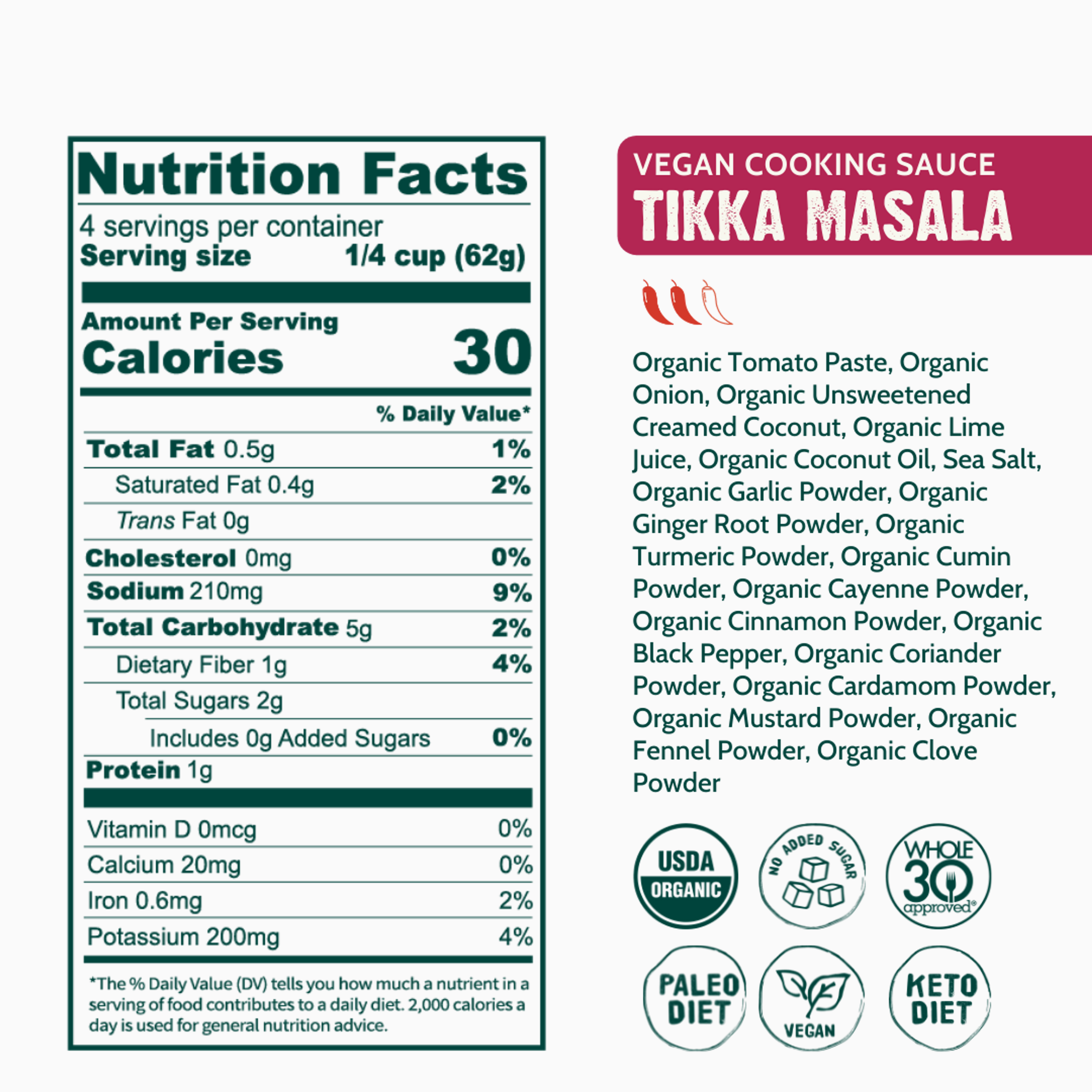Organic Tikka Masala Sauce x4