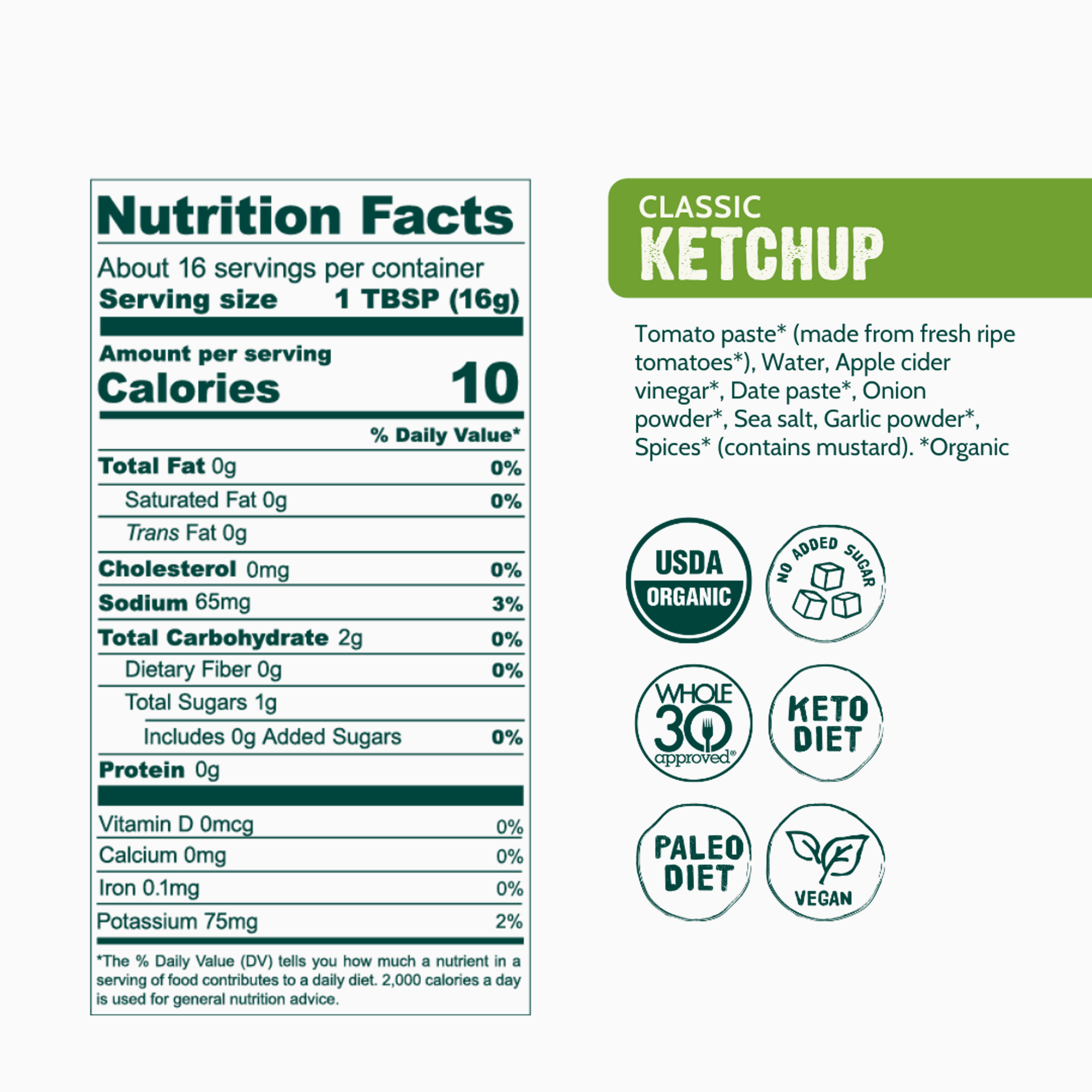 Organic Sugar-free Ketchup x4