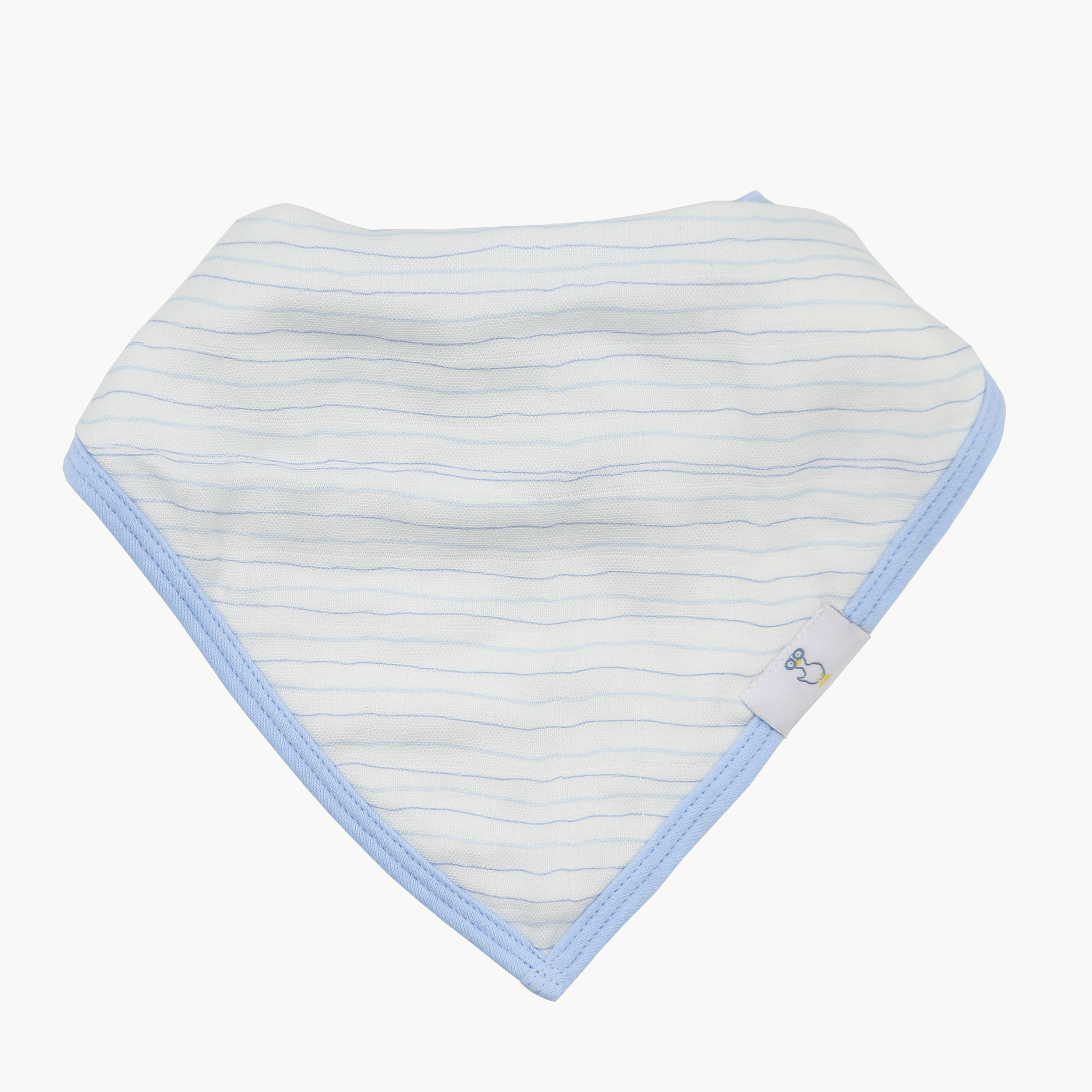 Popsicle and Stripes Blue 2 Pack Muslin & Terry Cloth Bib Set