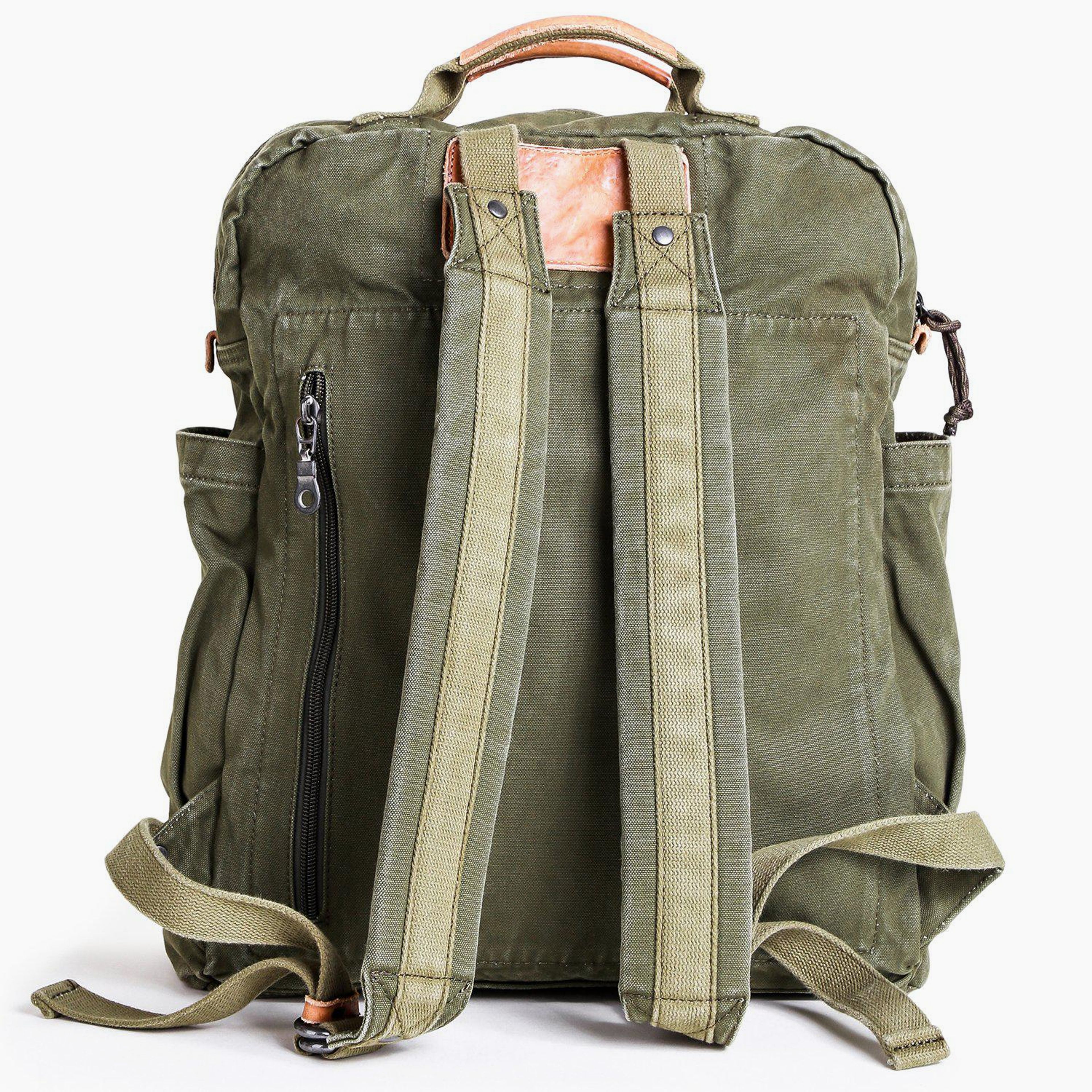 Canvas Zippered Backpack #G2001