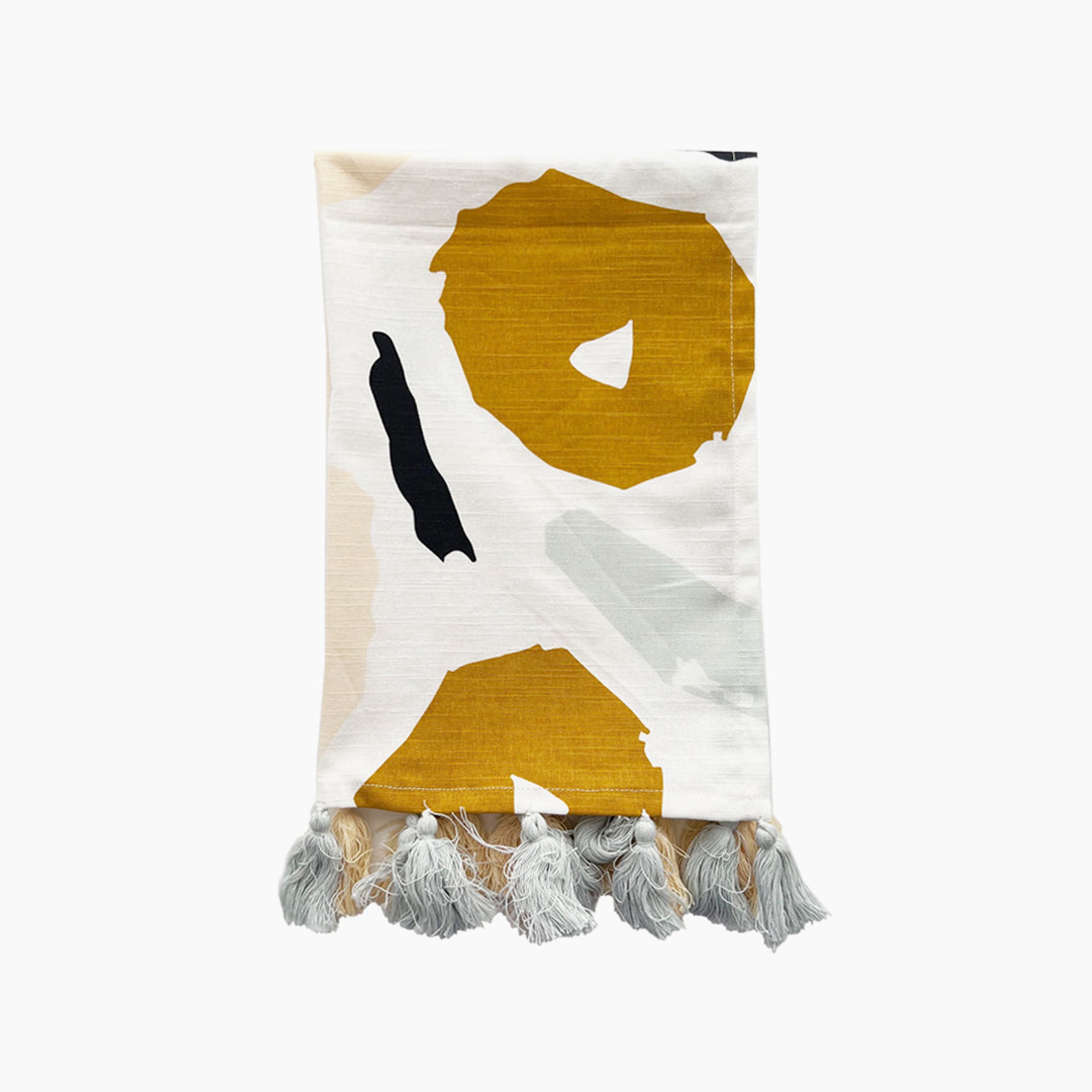 Textured Tea Towel - Bloom (fringed edge)