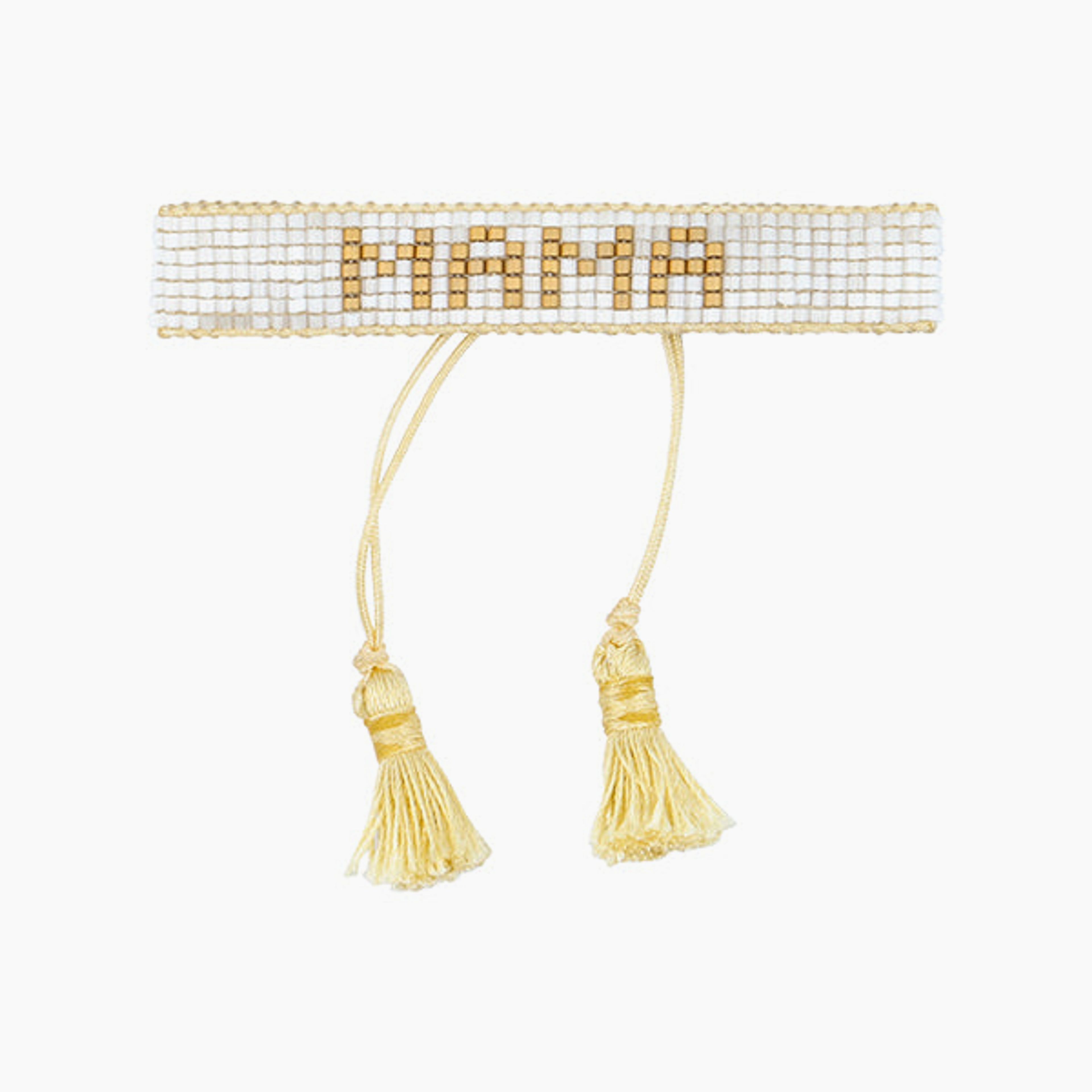 Small White & Gold MAMA Bracelet