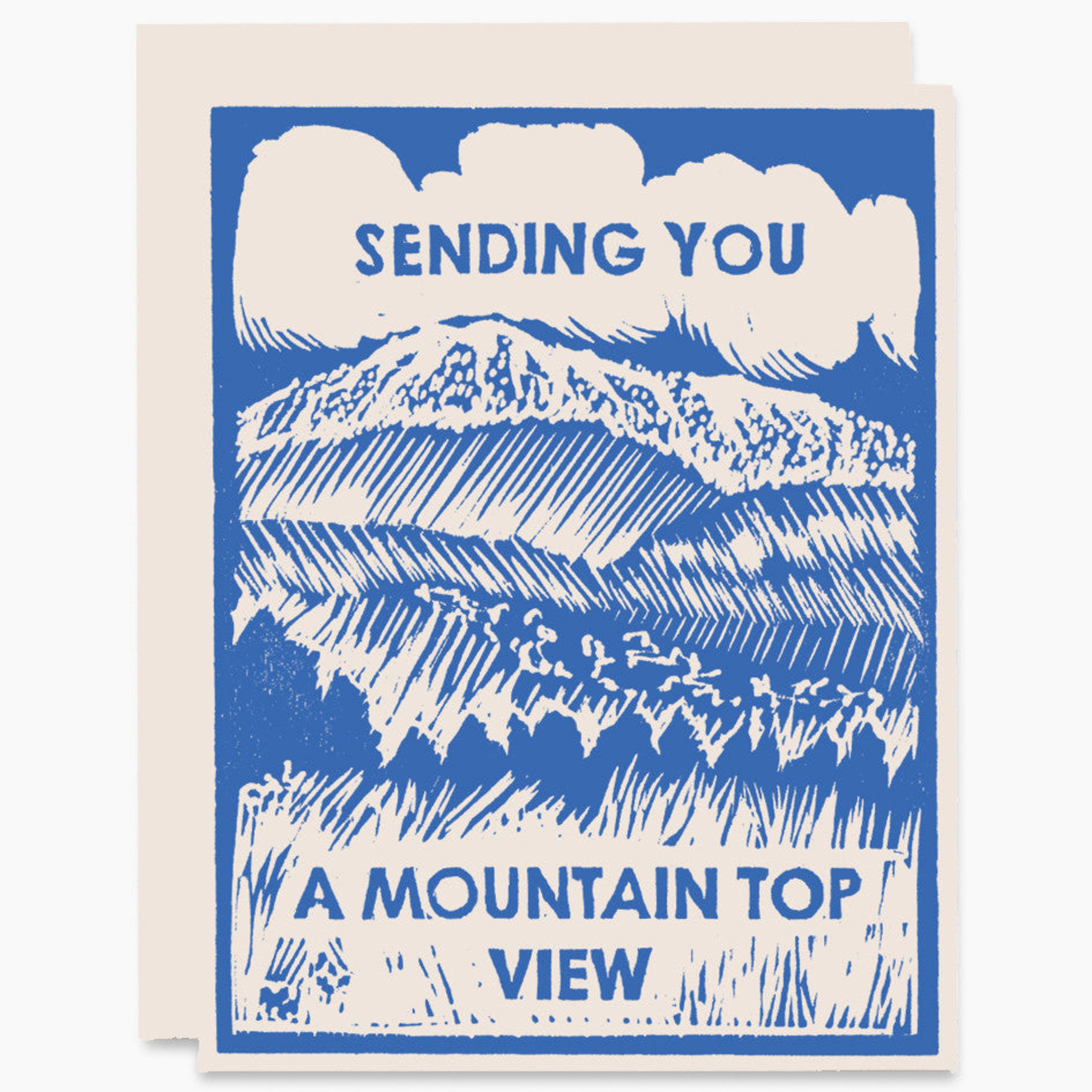 Mountain Top View Letterpress Card