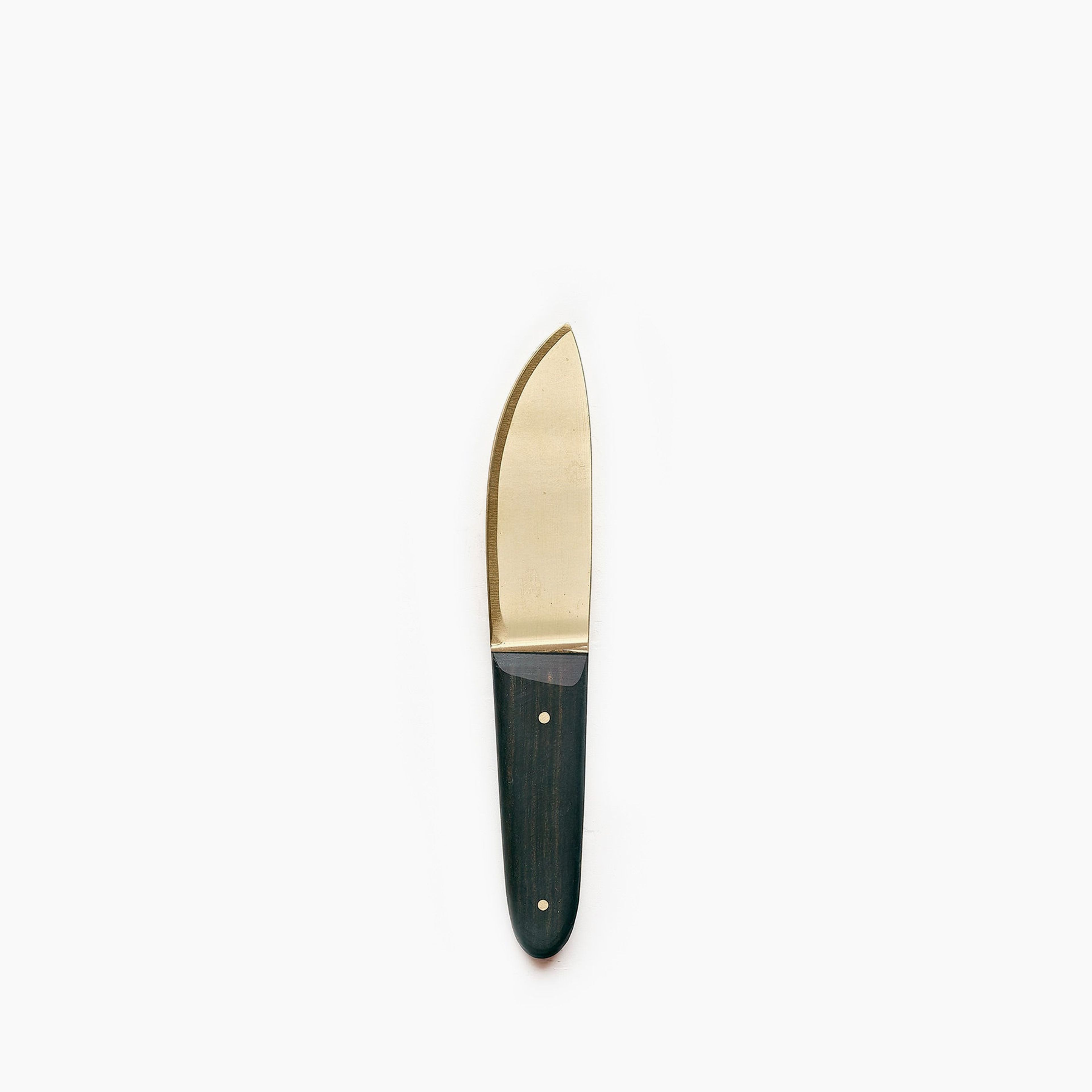 Large Brass and Walnut Cheese Knife