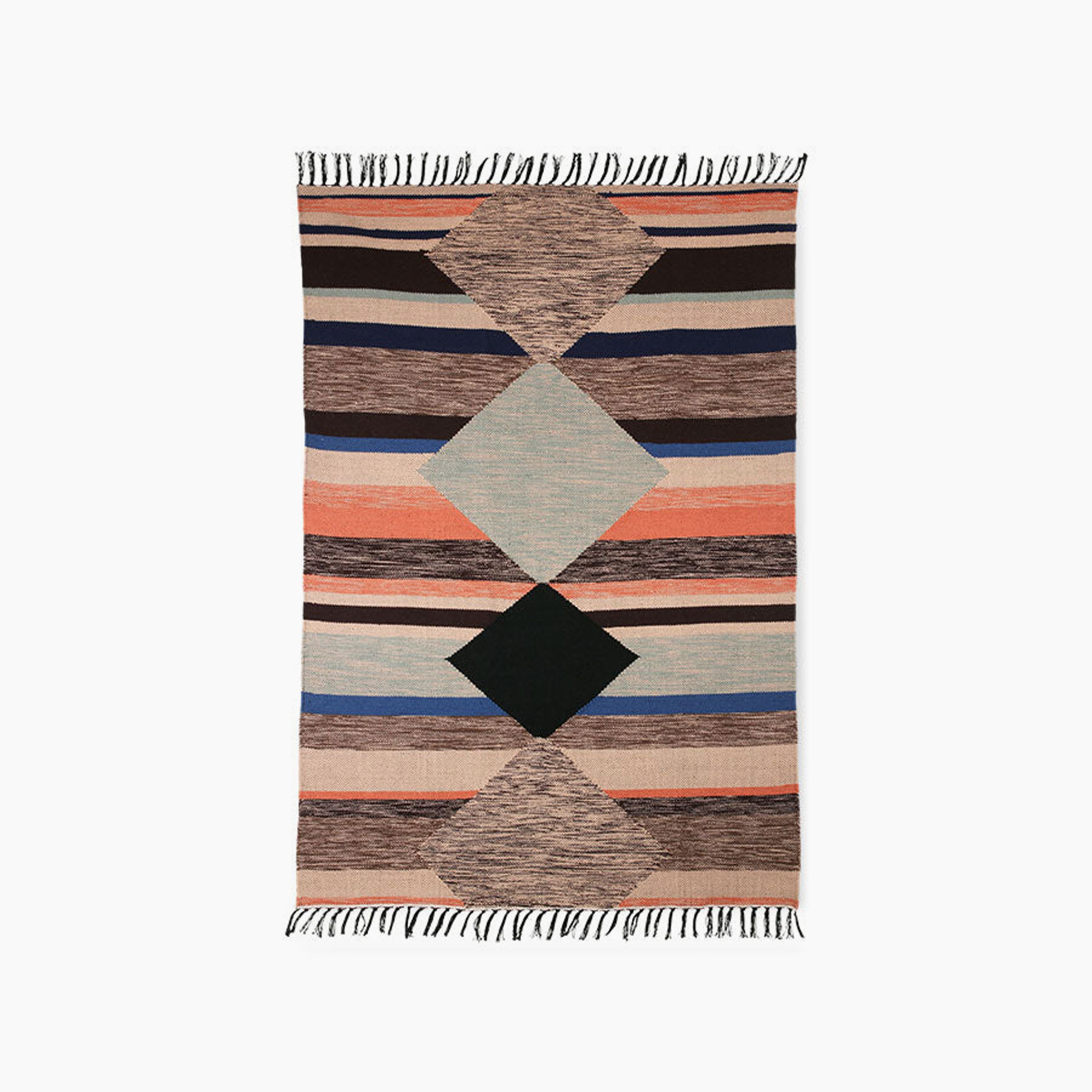 Handwoven indoor / outdoor rug multicolor