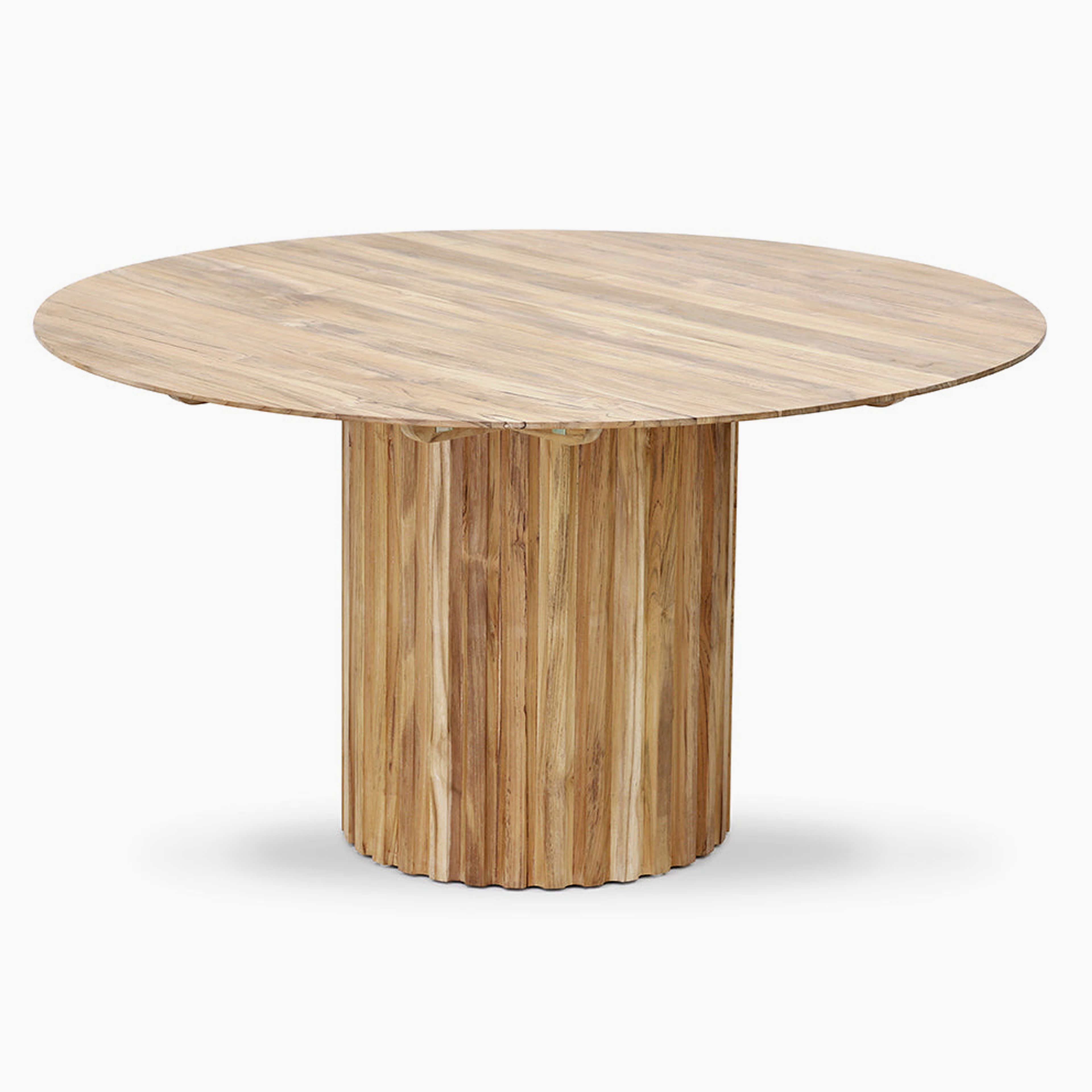 Pillar dining table - teak wood
