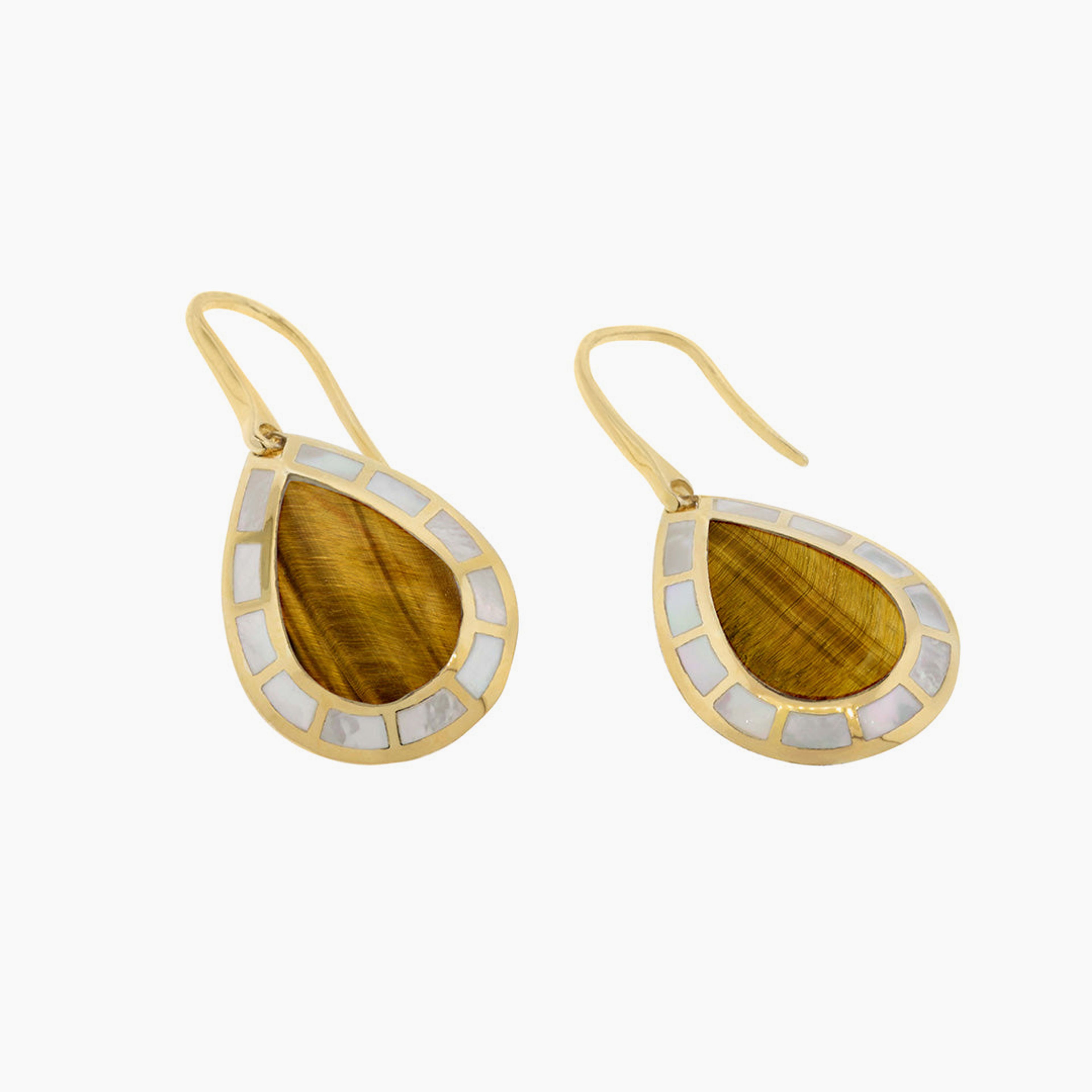 Dash Teardrop Dangle Gemstone 18K Gold Vermeil Sterling Silver Earrings | Jan Leslie