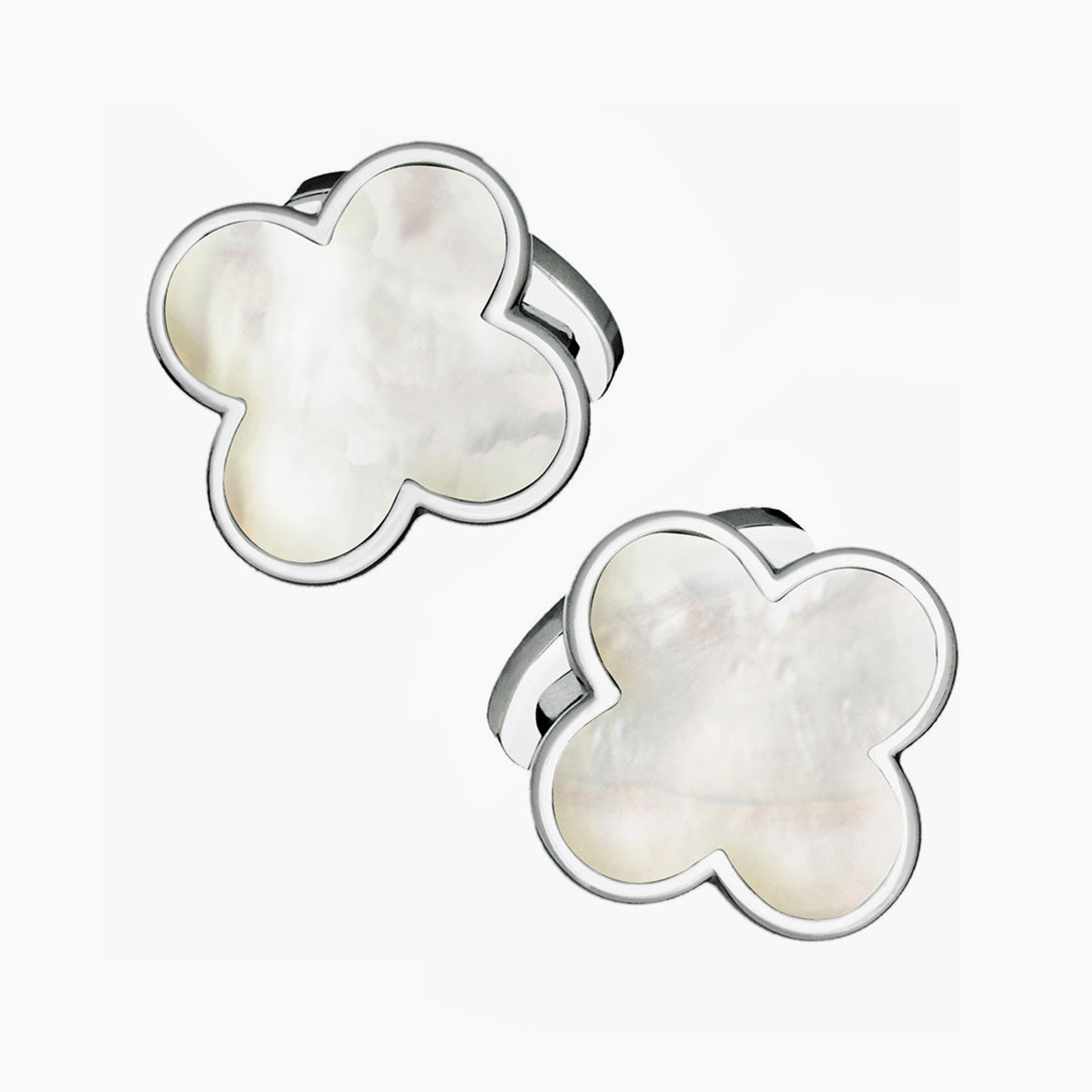 Four Leaf Clover Gemstone and Sterling Silver Cufflinks | Jan Leslie