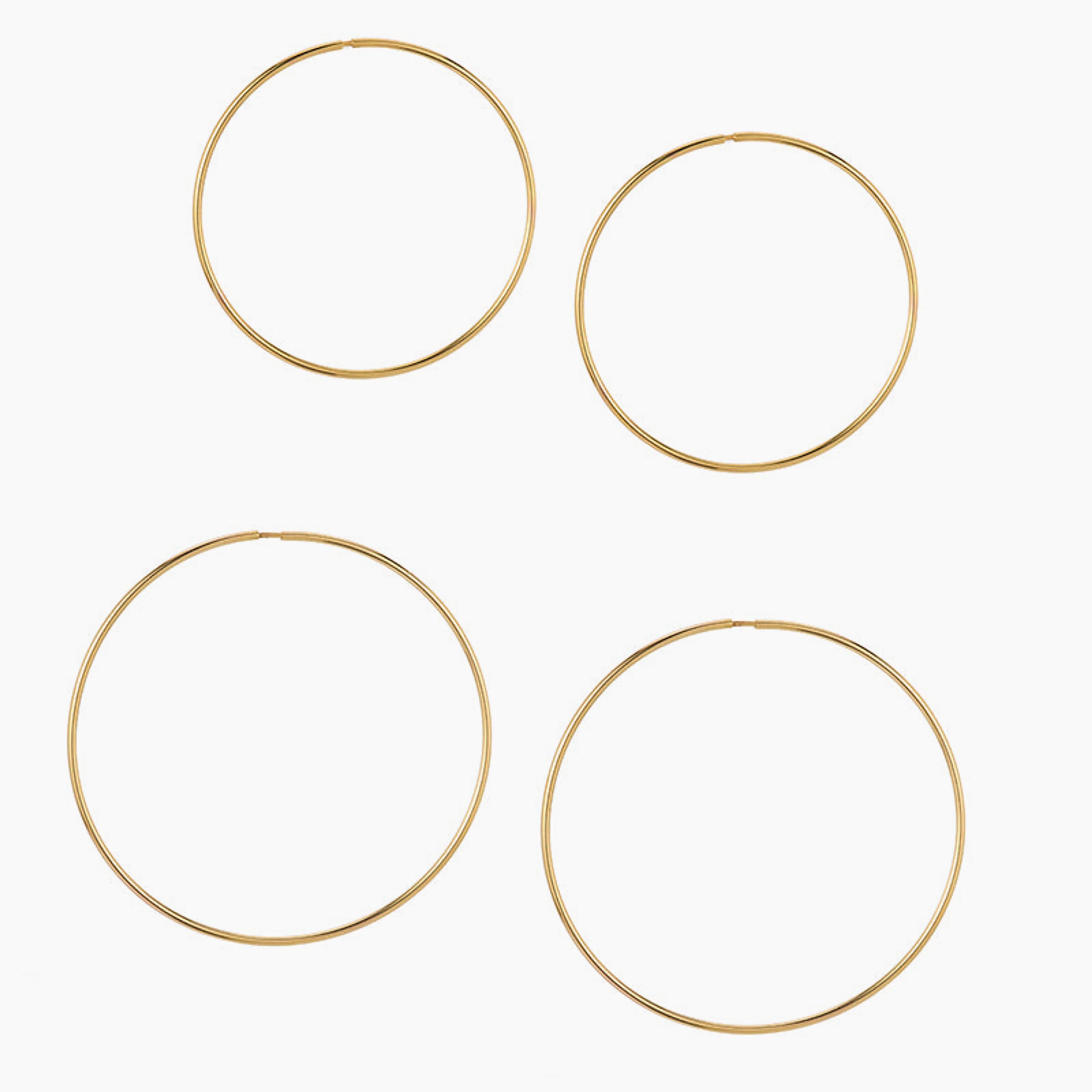 14K Hollow Hoops—Small (Pair)
