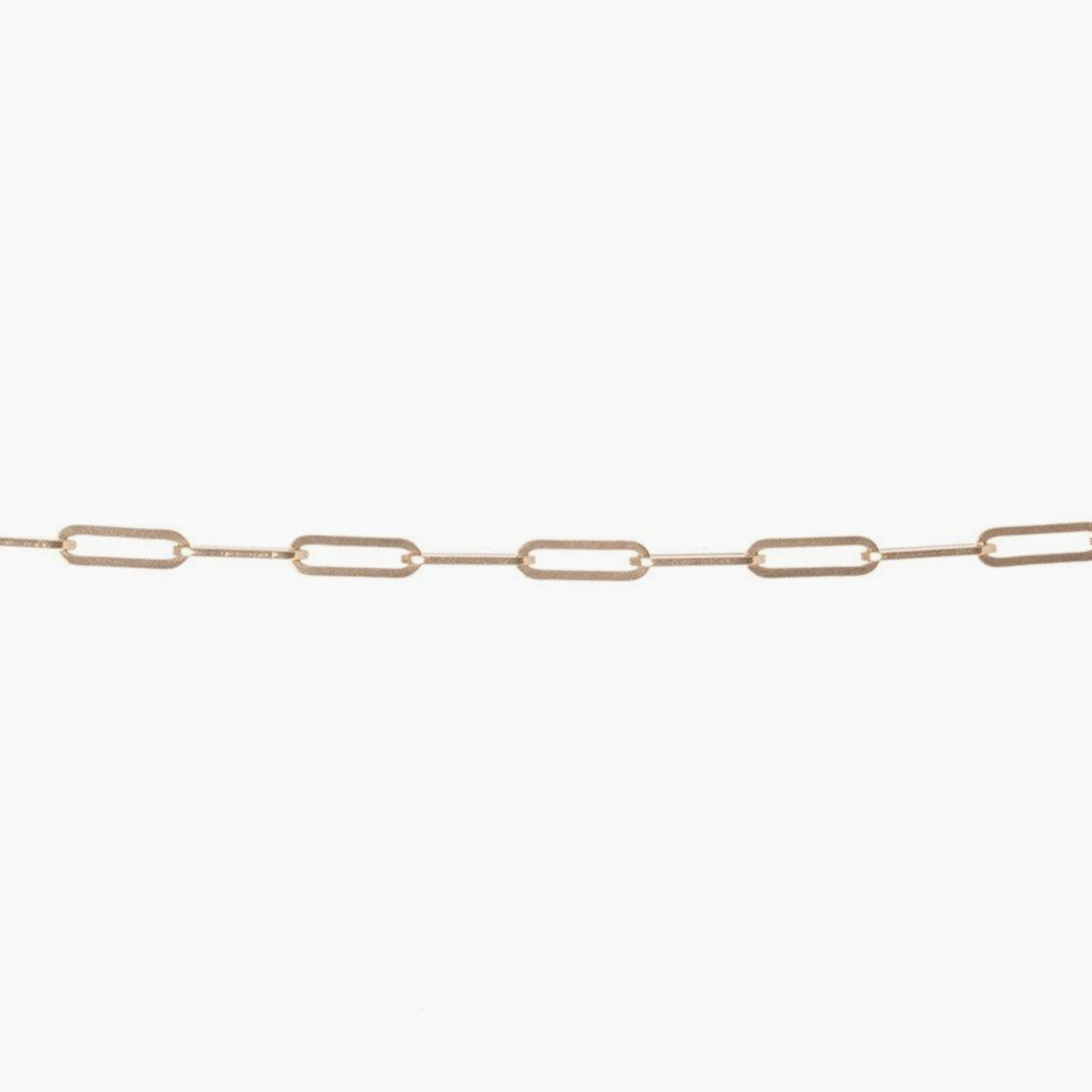 14k Long Link Charm Bracelet